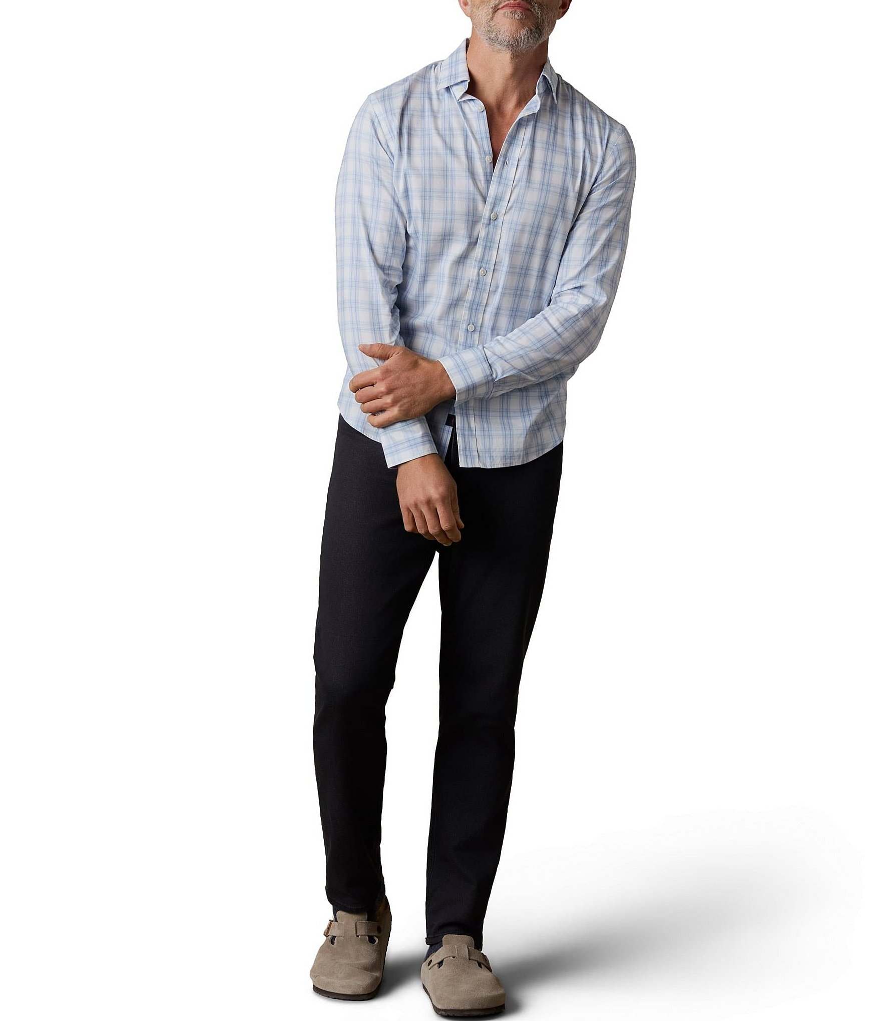 Faherty Movement Horizon Plaid Long Sleeve Woven Shirt