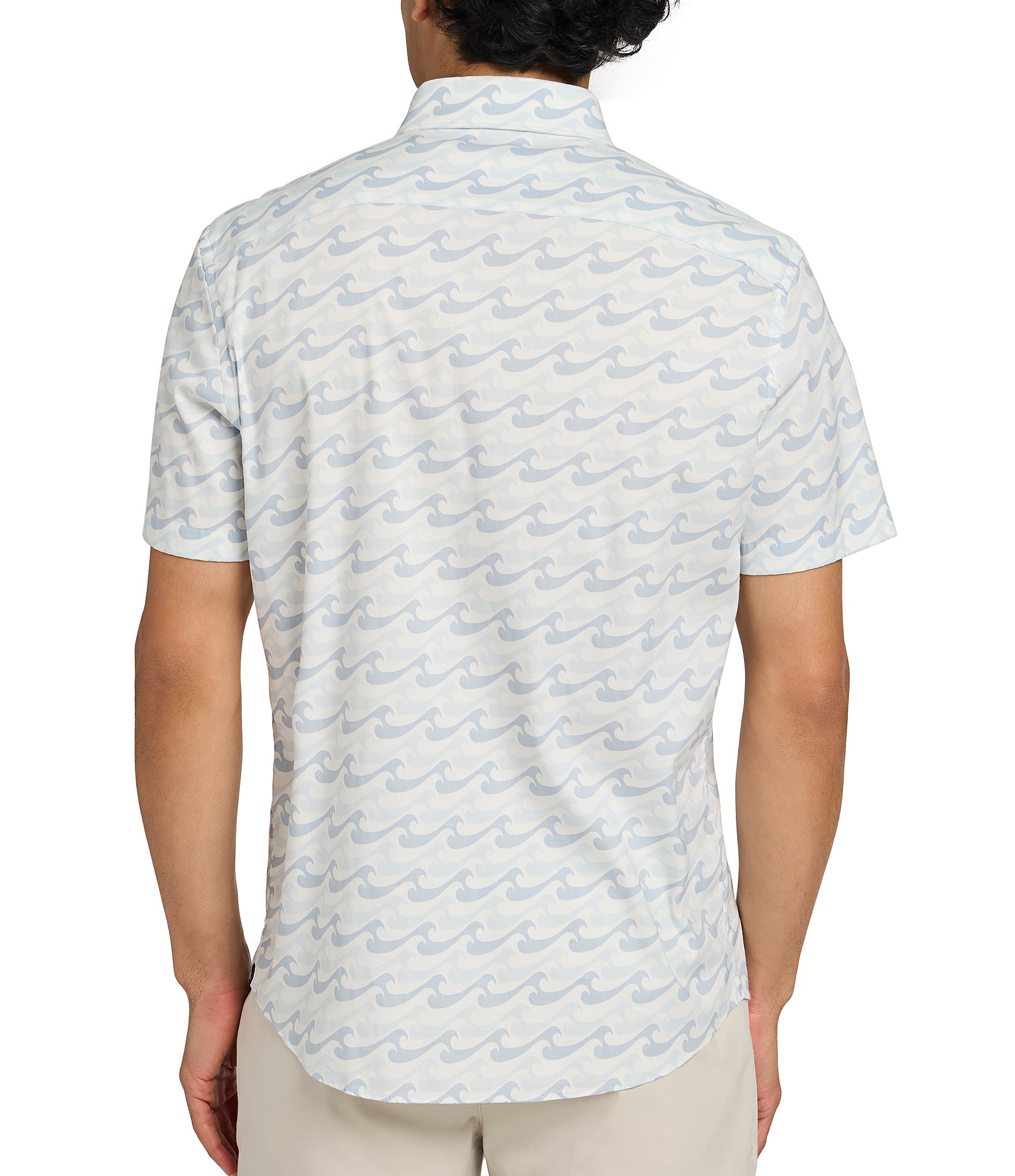 Faherty Movement Performance Printed Short Sleeve Woven Shirt