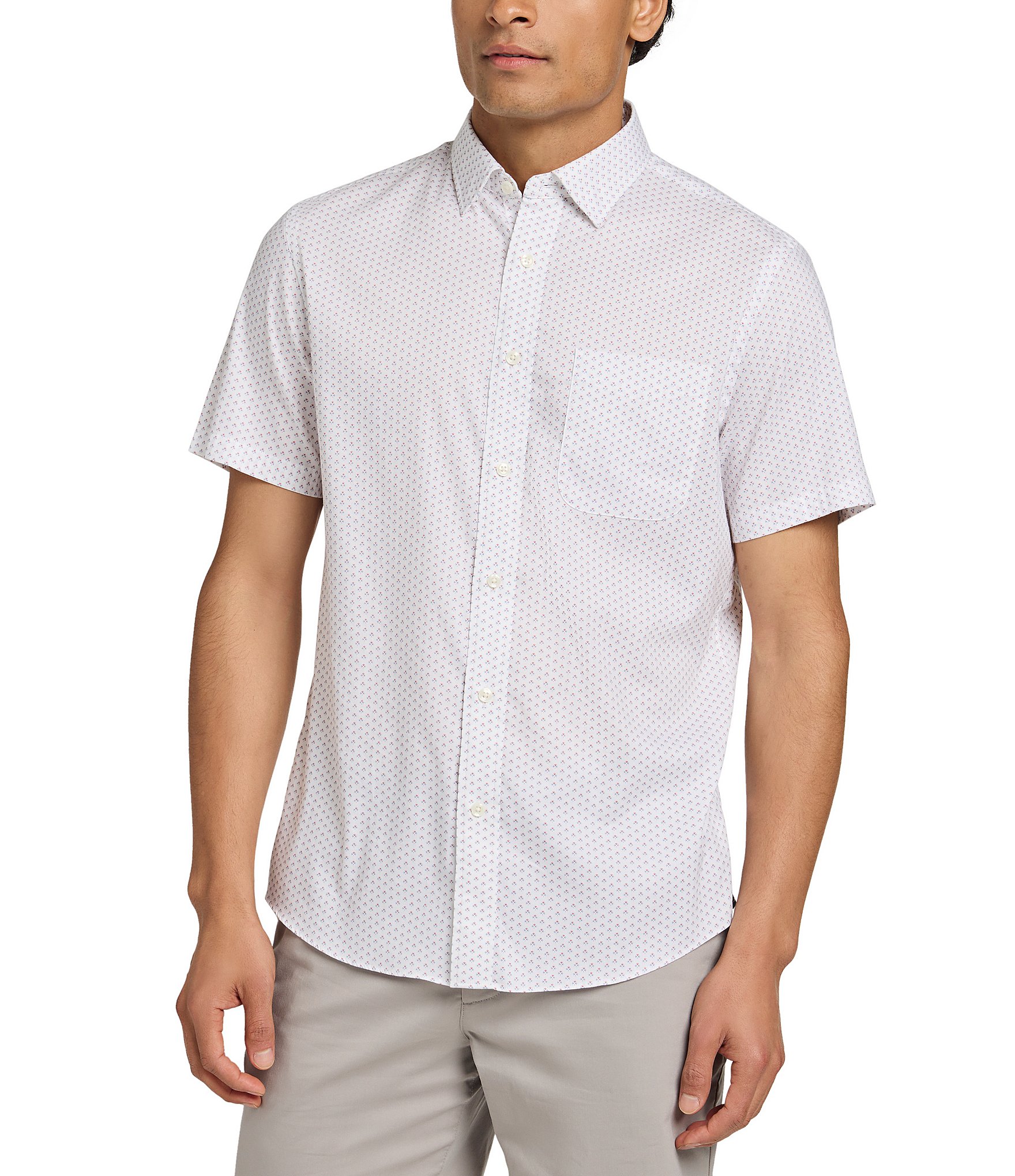 Faherty Movement Performance Short Sleeve Woven Shirt