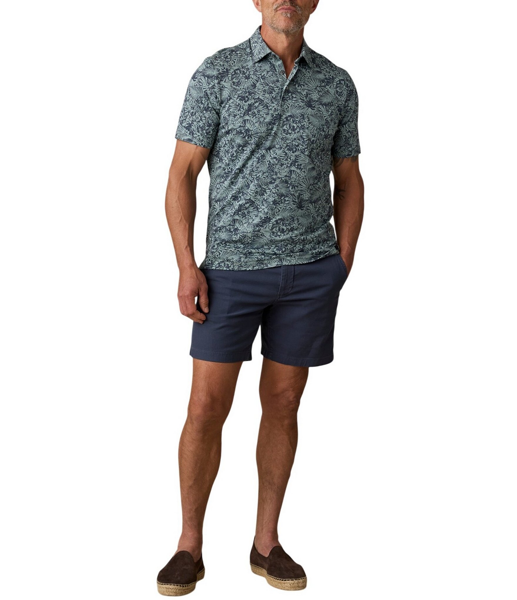 Faherty Movement Pique Short Sleeve Polo Shirt