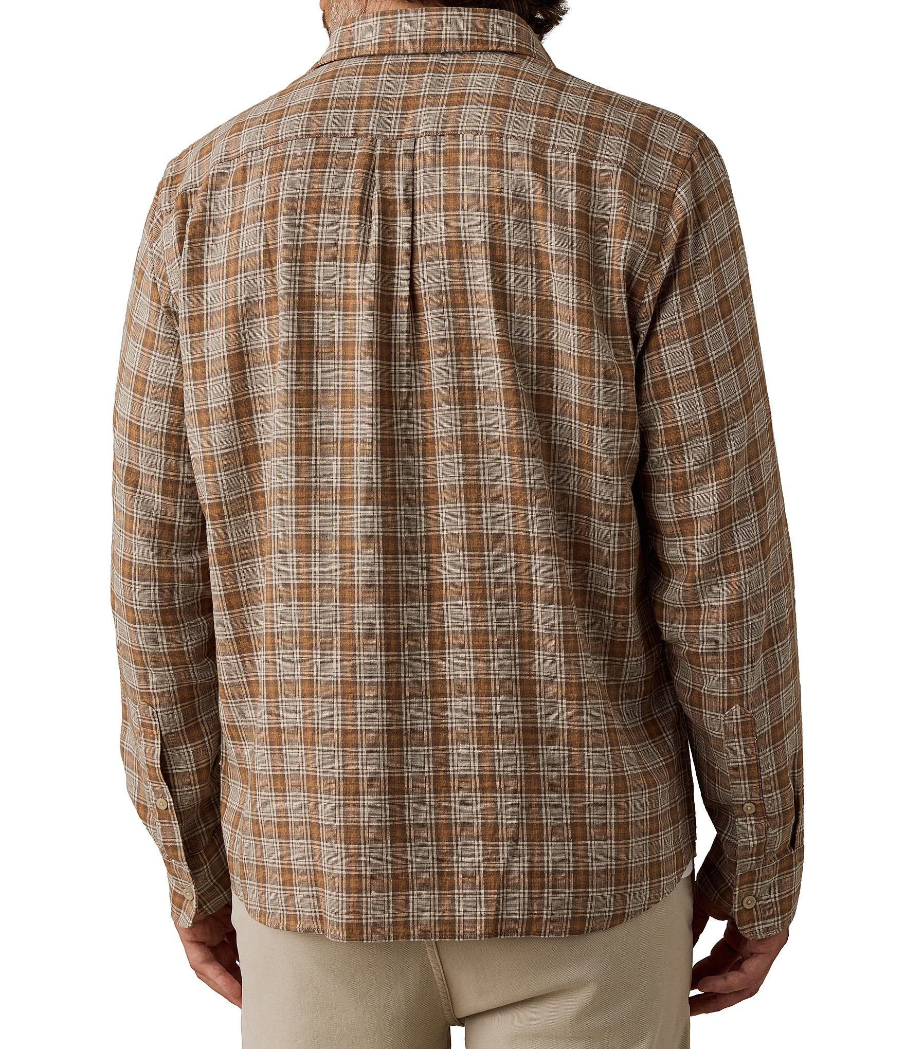 Faherty Palmetto Plaid Long Sleeve Woven Shirt