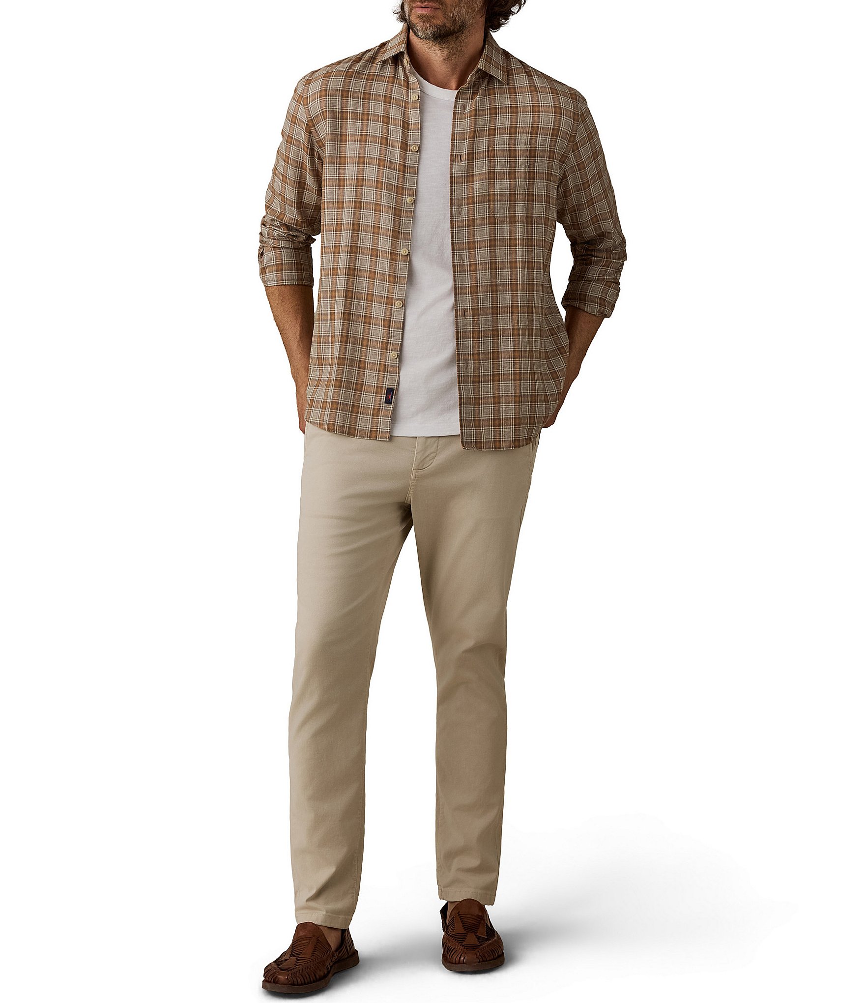 Faherty Palmetto Plaid Long Sleeve Woven Shirt