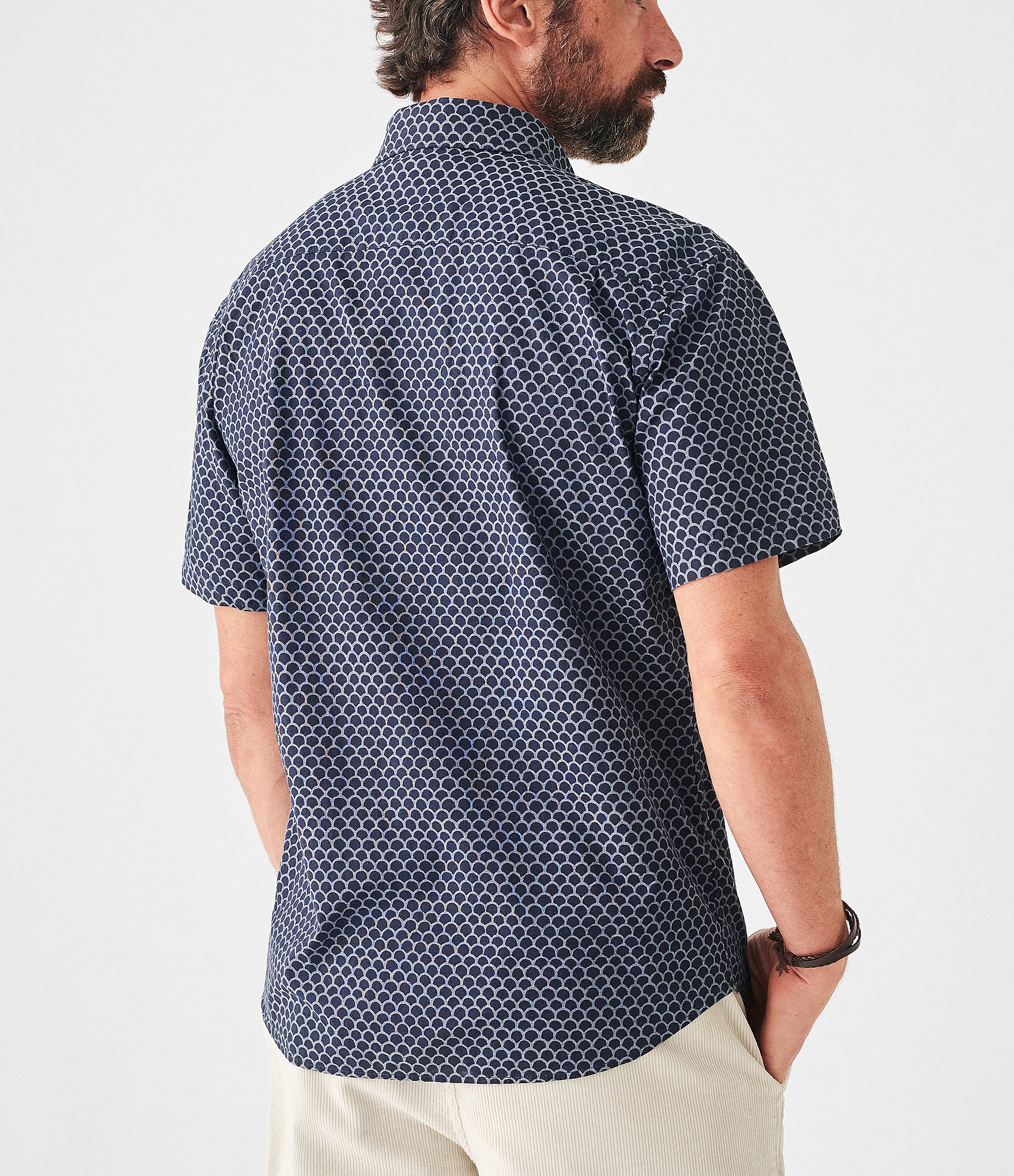 Faherty Playa Performance Stretch Short Sleeve Woven Shirt