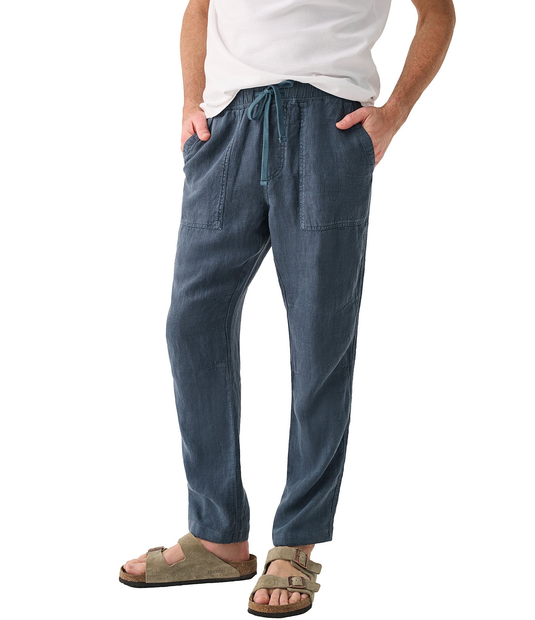 Faherty Slim Fit Linen Drawstring Pants | Dillard's