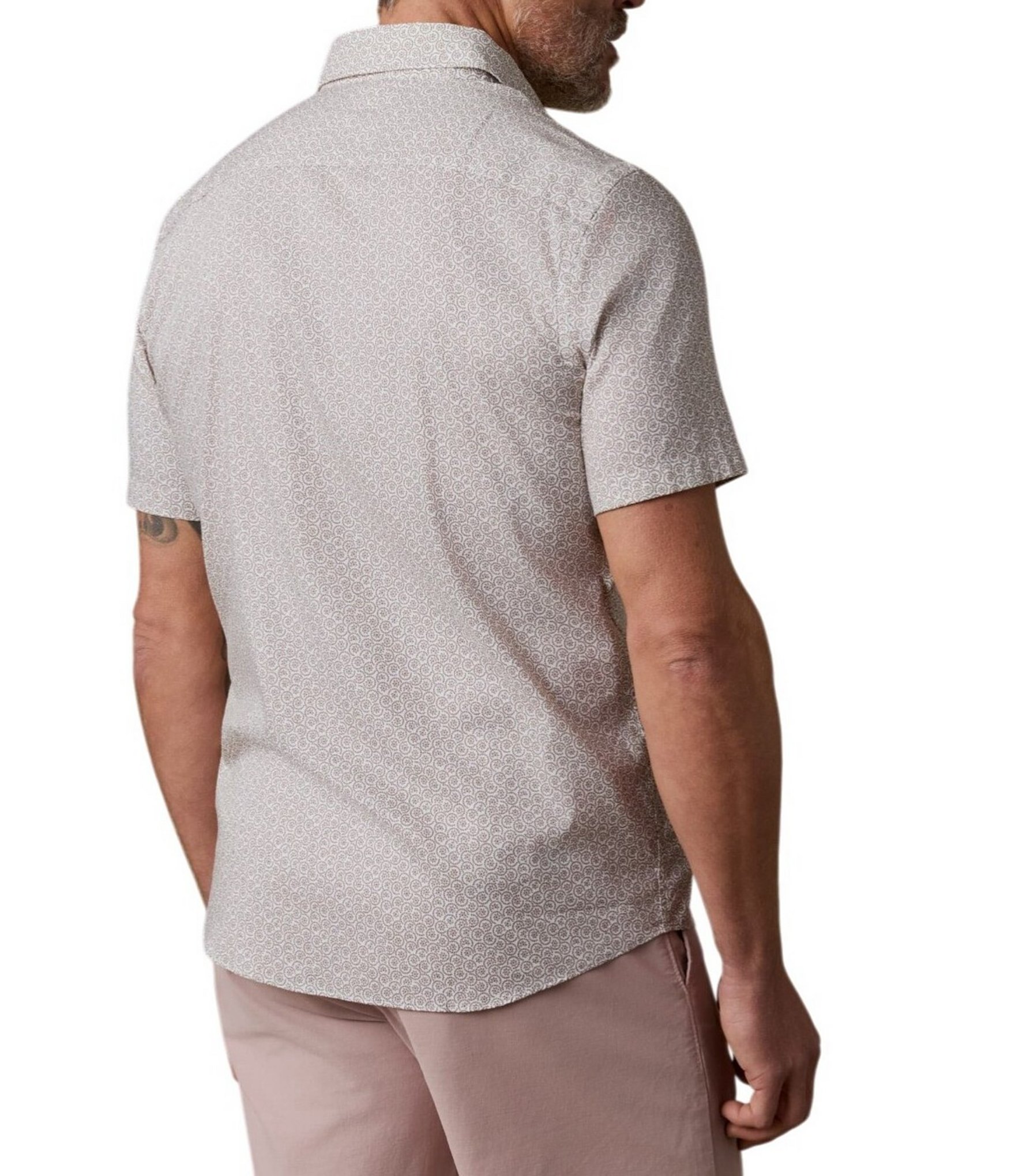 Faherty Stretch Movement Short Sleeve Printed Woven Shirt