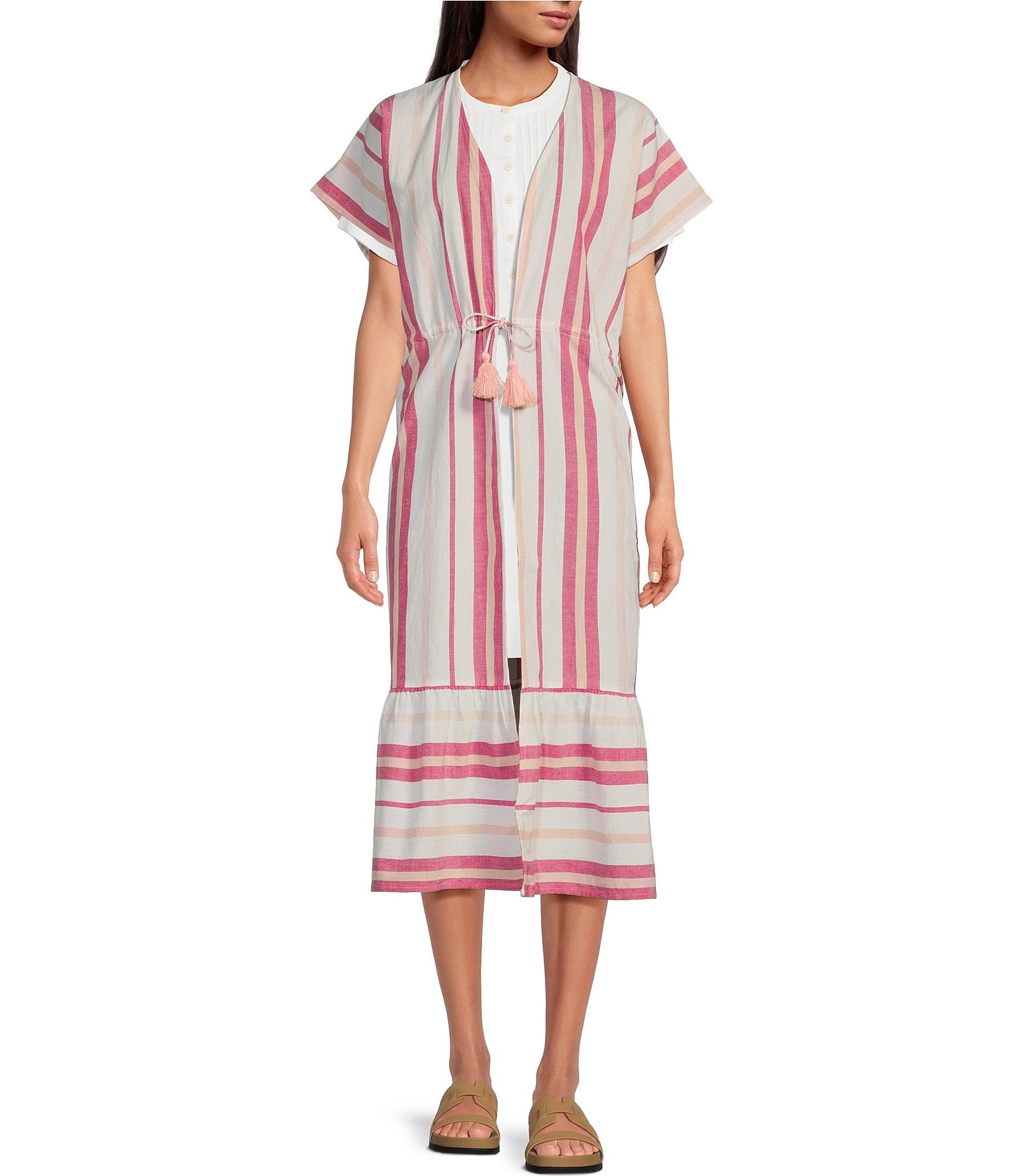 Faherty Stripe Longline Duster