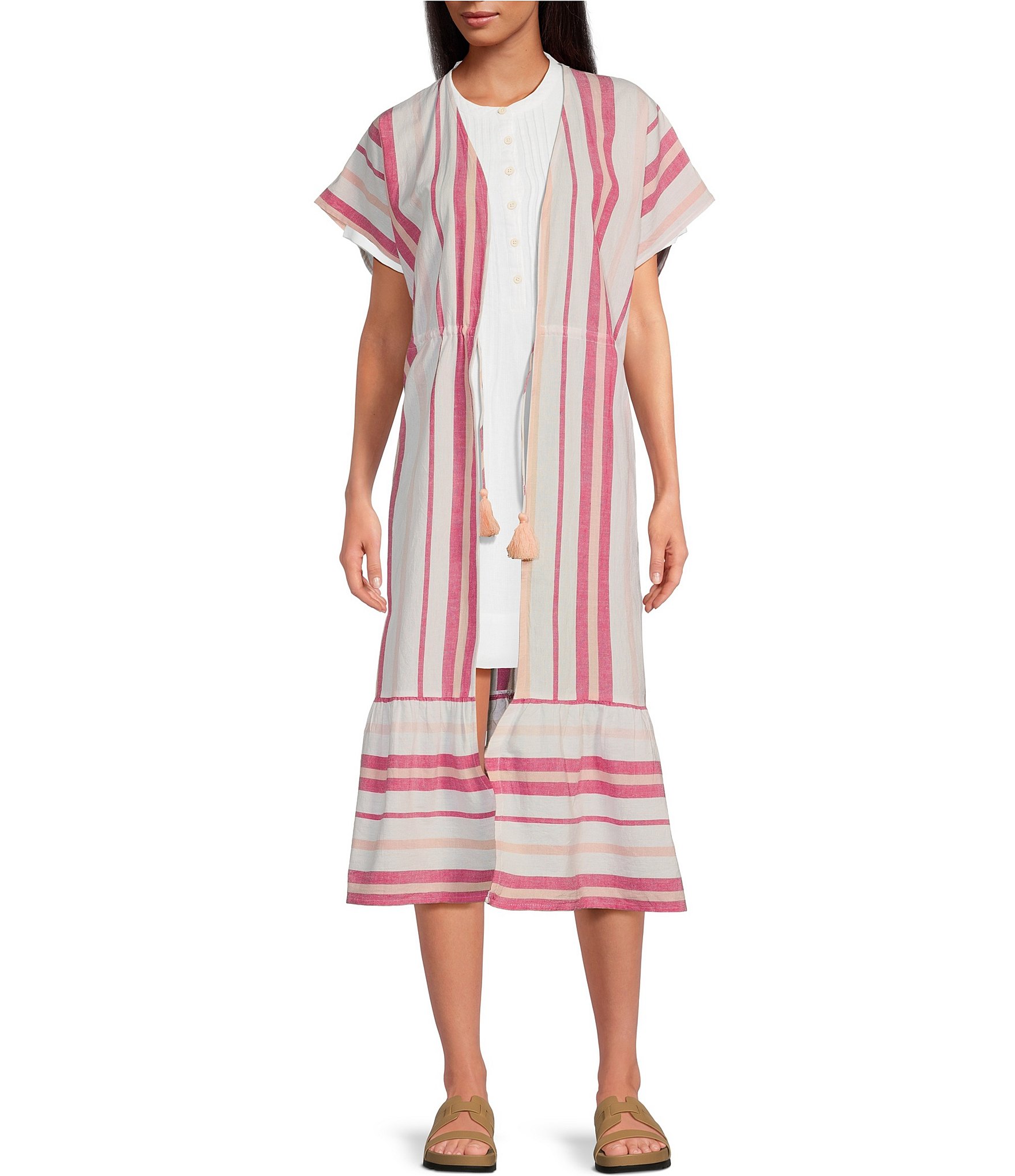 Faherty Stripe Longline Duster