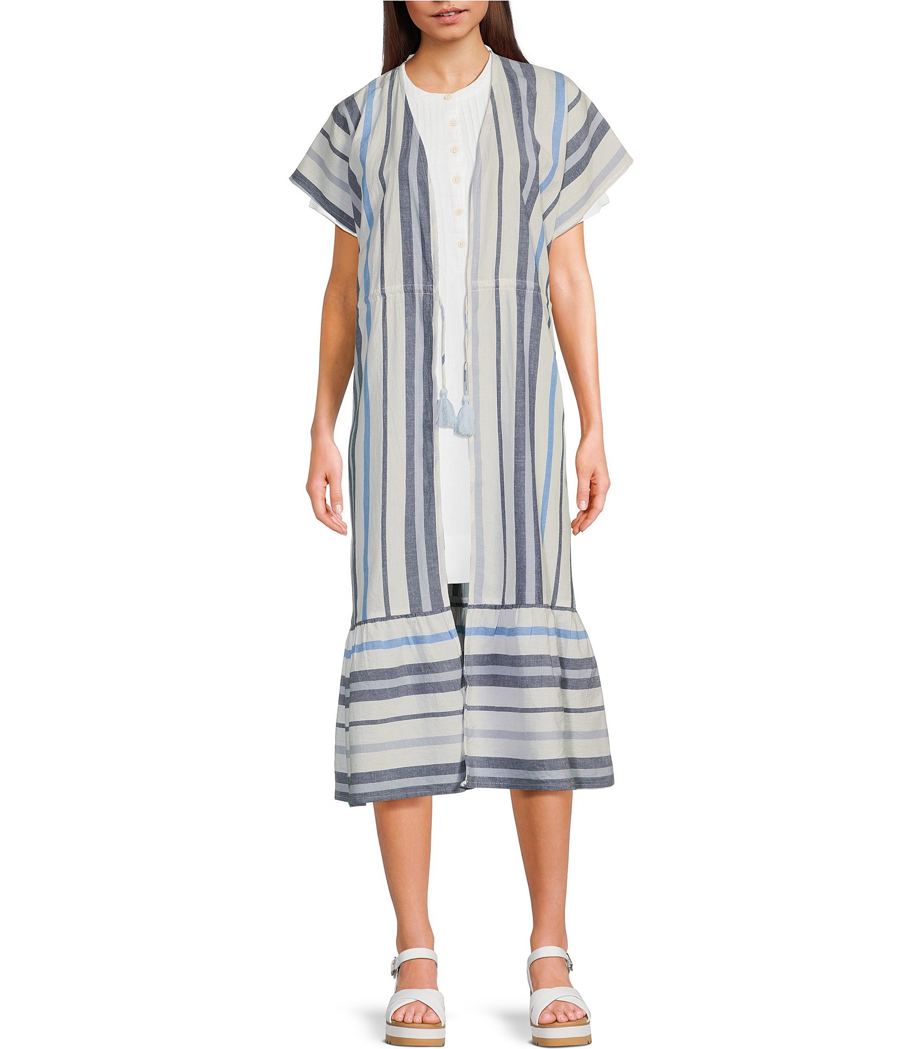 Faherty Stripe Longline Duster