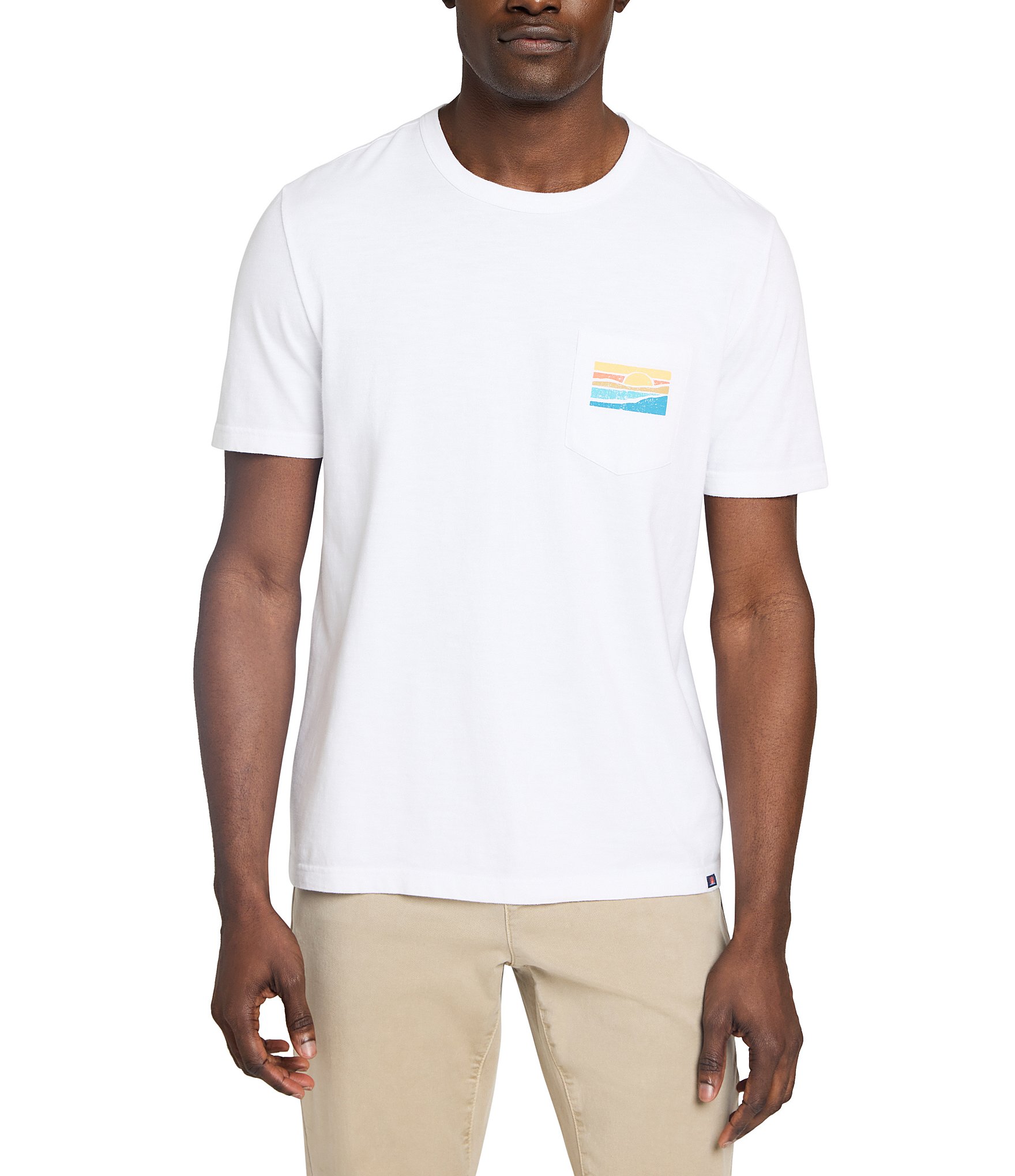 Faherty Sunwashed Ocean Scene Graphic Short Sleeve T-Shirt