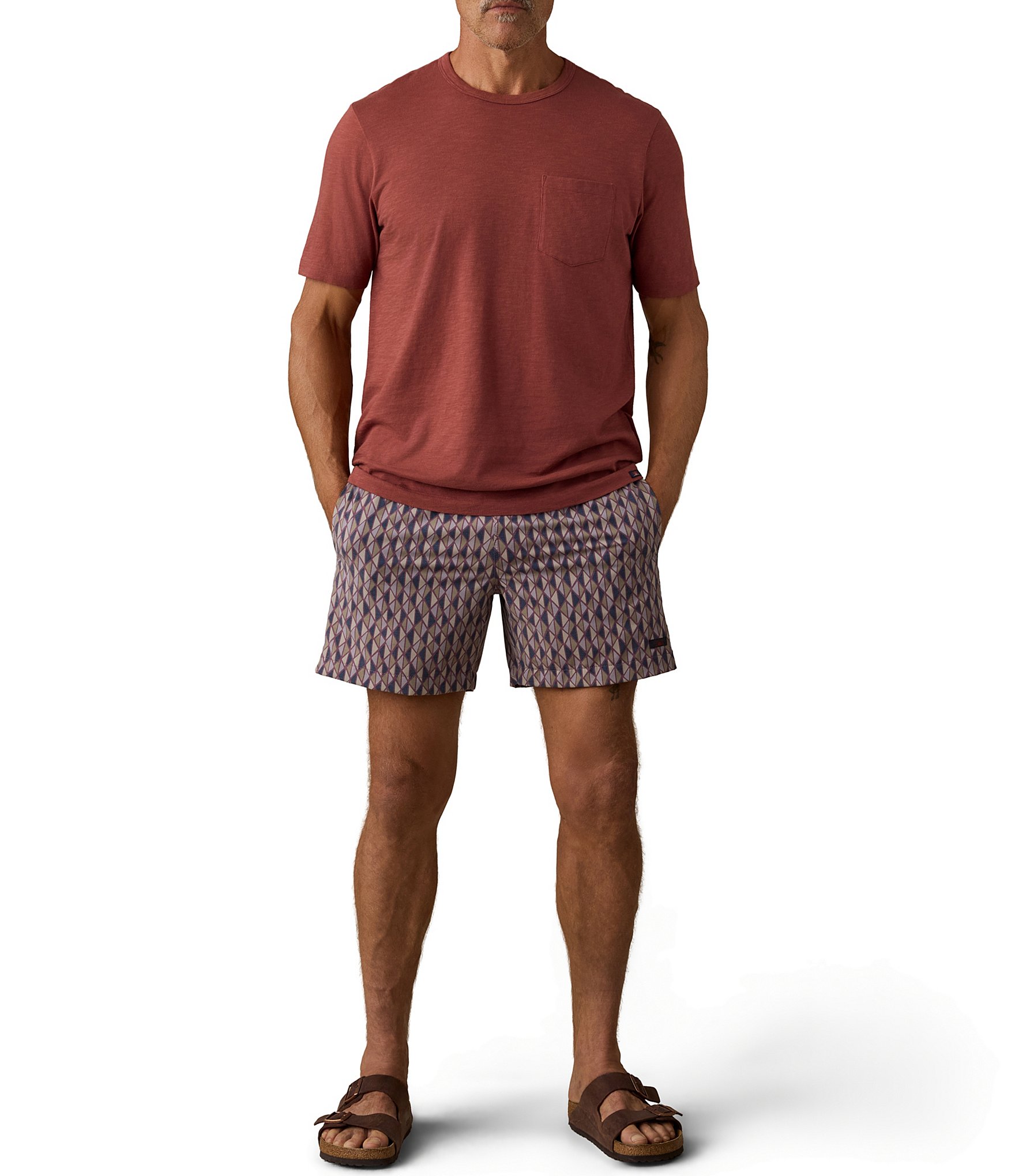 Faherty Sunwashed Organic Cotton Pocket Short Sleeve T-Shirt