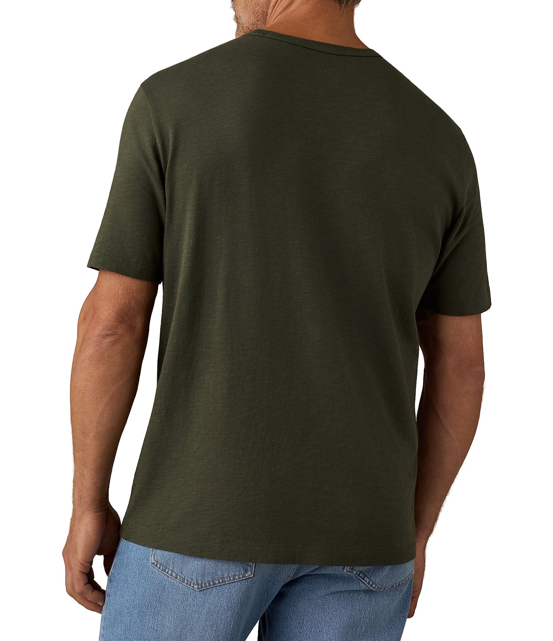 Faherty Sunwashed Organic Cotton Pocket Short Sleeve T-Shirt