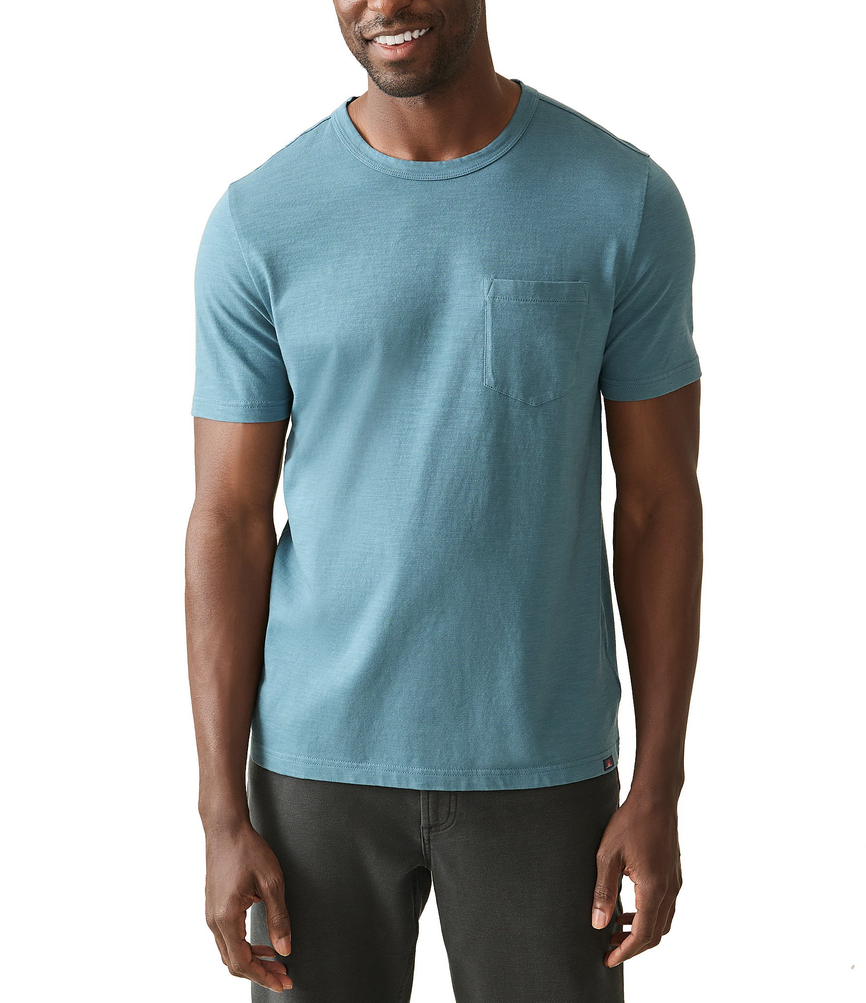 Faherty Sunwashed Pocket Short Sleeve T-Shirt