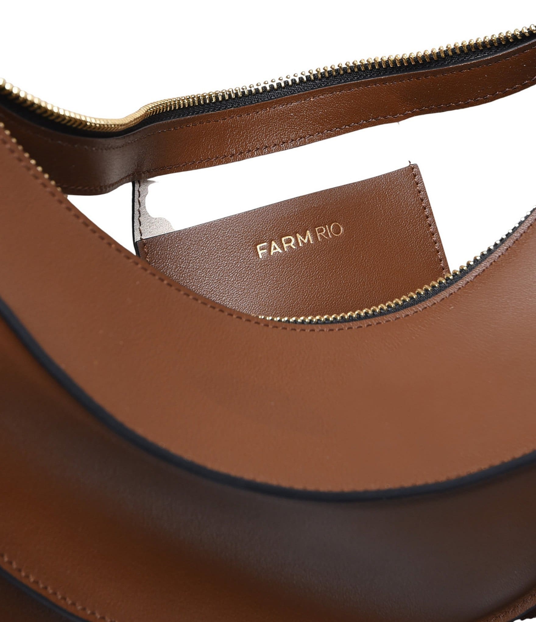 Farm Rio Large Leather Banana Hobo Shoulder Bag