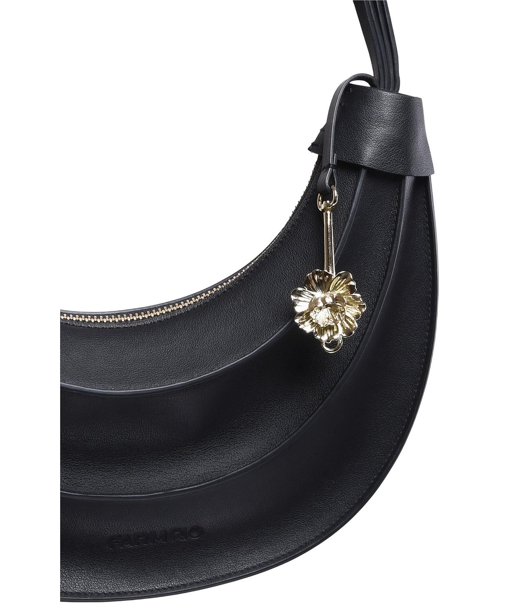 Farm Rio Small Leather Banana Hobo Shoulder Bag