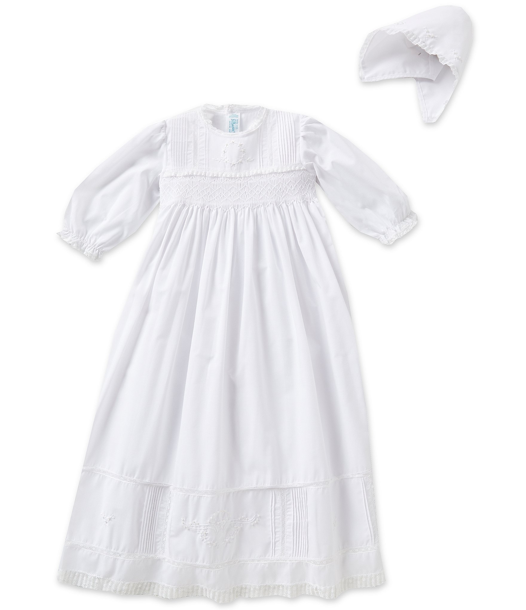 Feltman Brothers Infant Girls White Christening Baptism Gown NB/3M 