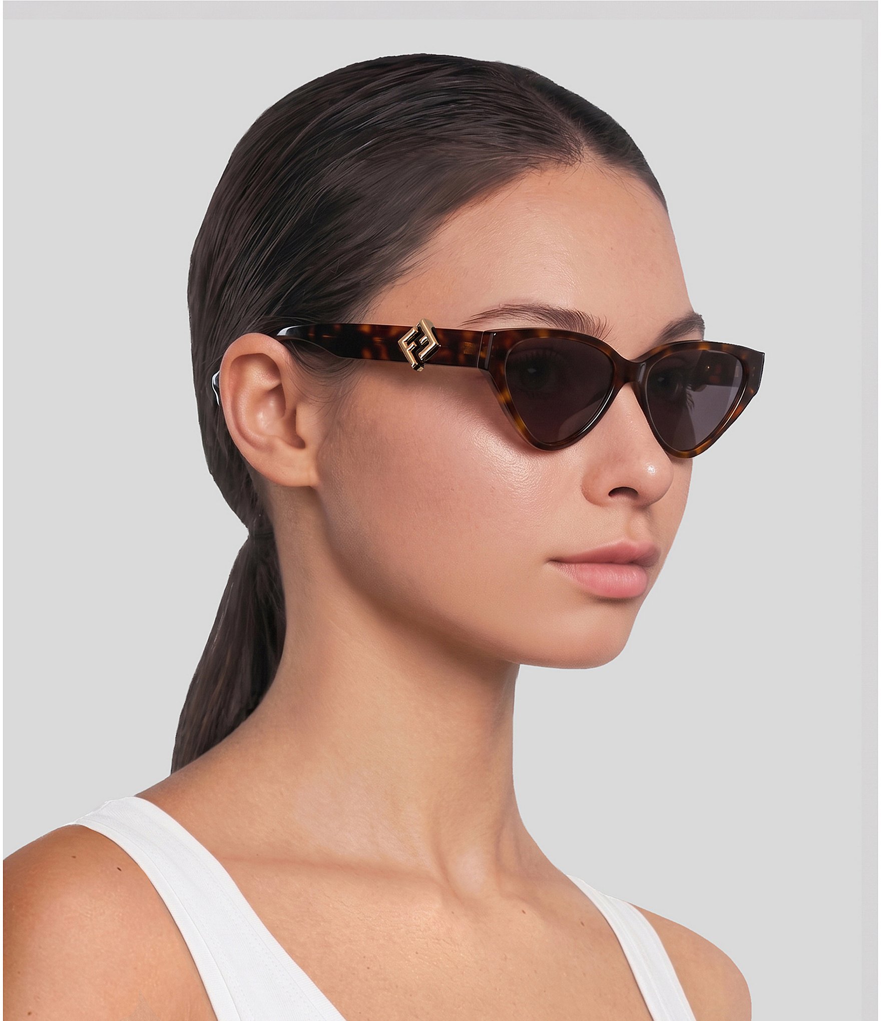 FENDI Women's FF Diamonds 57mm Cat Eye Sunglasses