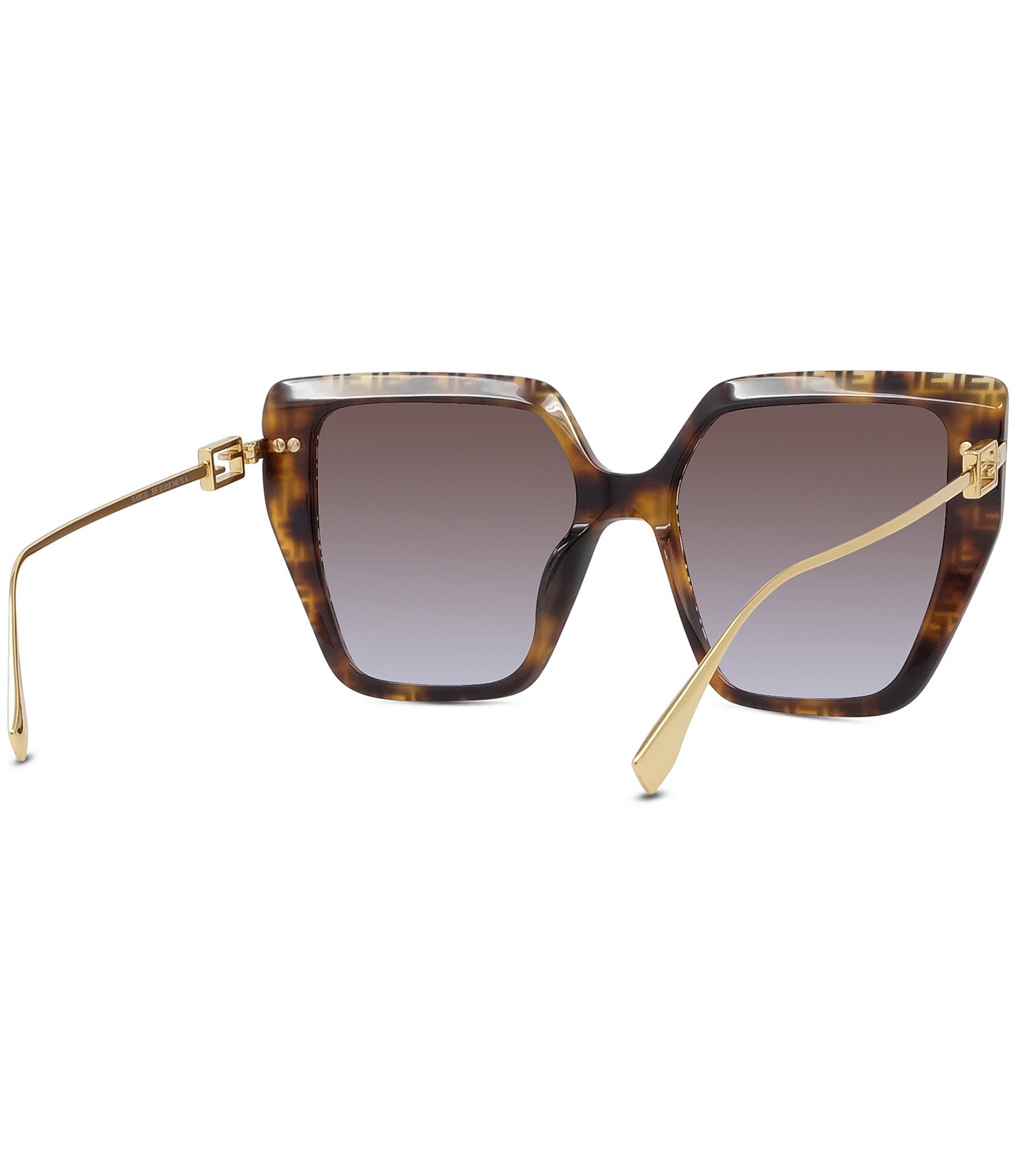 FENDI Women's Baguette Logo 55mm Geometric Oversized Sunglasses