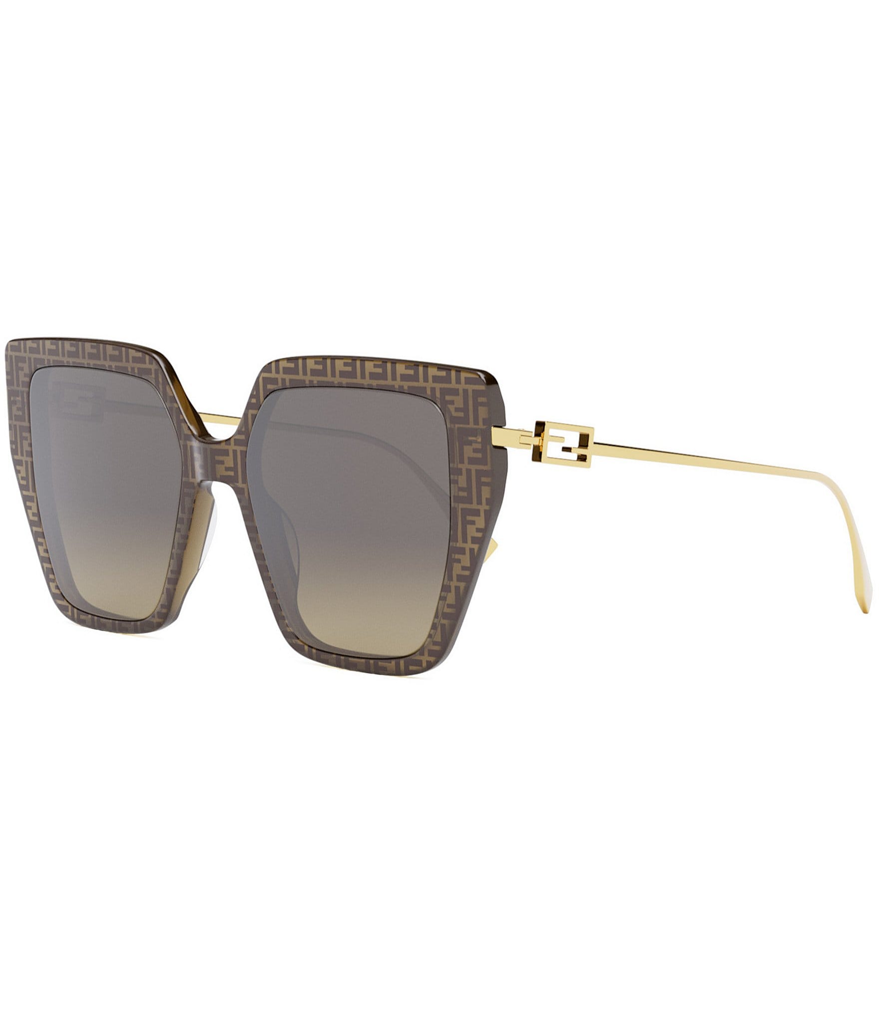 FENDI Women's Lettering 55mm Geometric Cat Eye Sunglasses