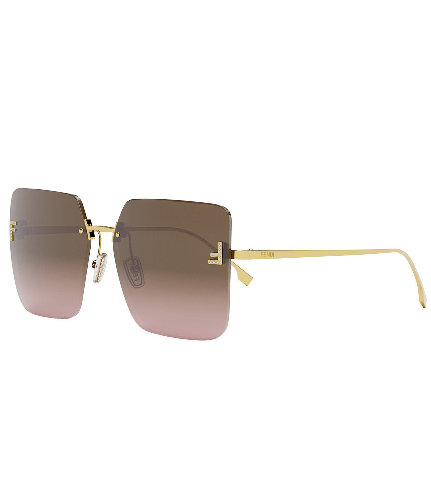 Fendi Square Sunglasses, 59mm - Black/Purple