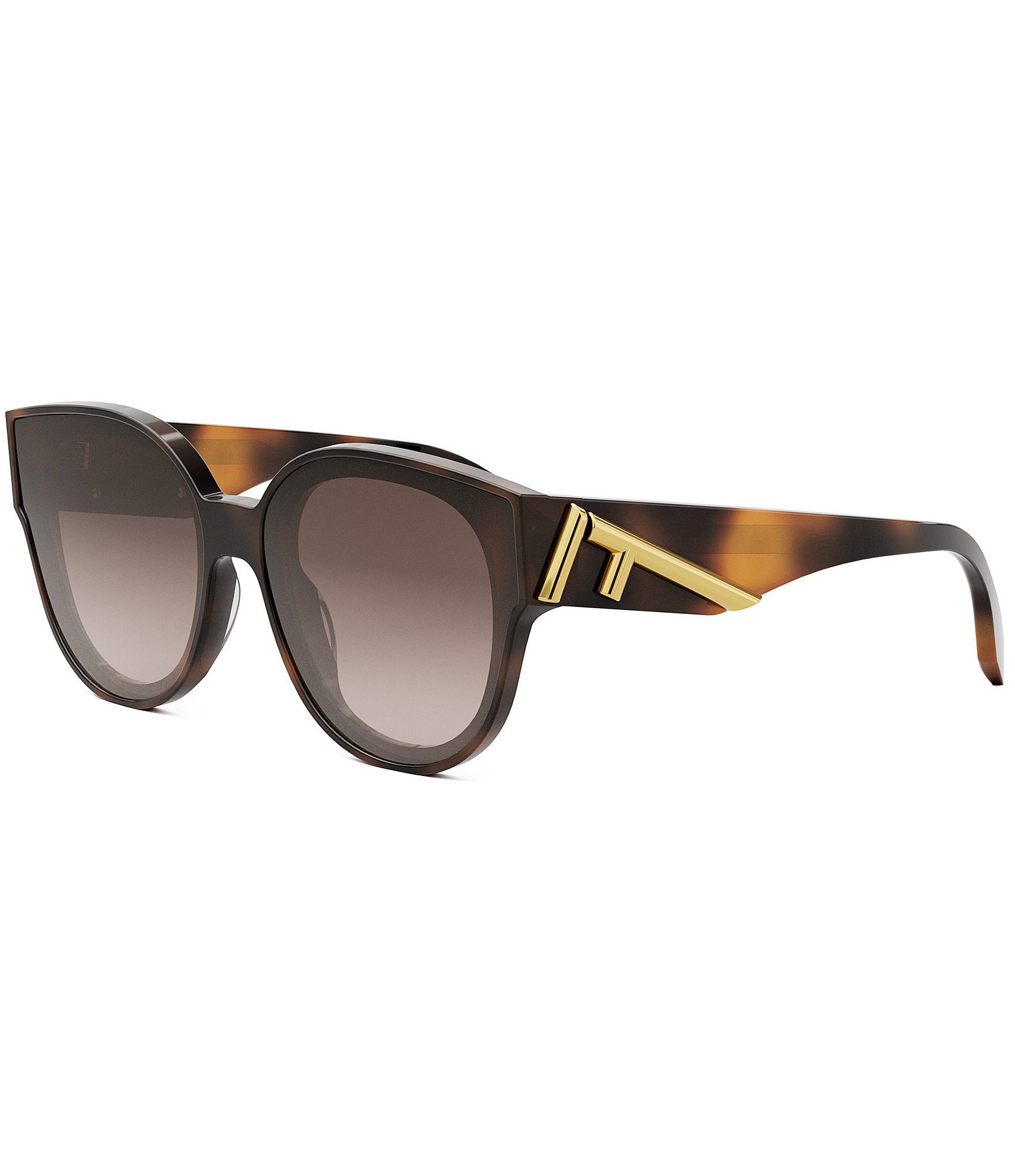 Fendi - F is Fendi - Round Sunglasses - Gold Havana - Sunglasses