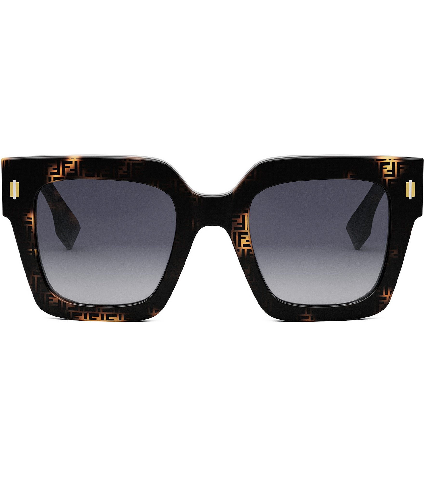 FENDI Women's FENDI Roma 50mm Logo Havana Square Sunglasses