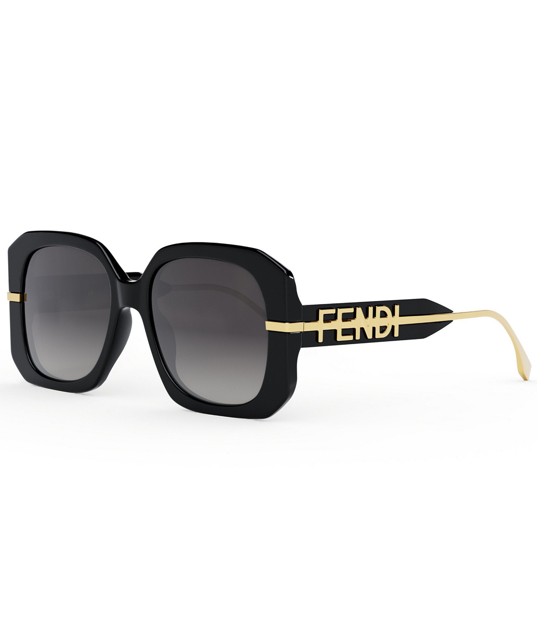 Fendi 53mm Oversized Square Logo Sunglasses in Gray
