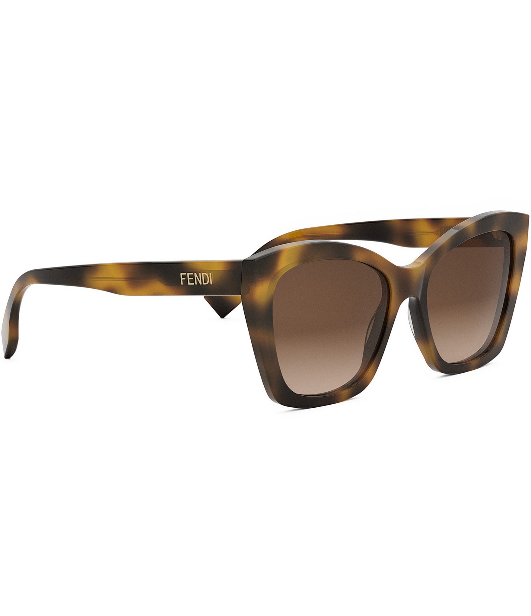 FENDI Women's Lettering 55mm Havana Butterfly Sunglasses