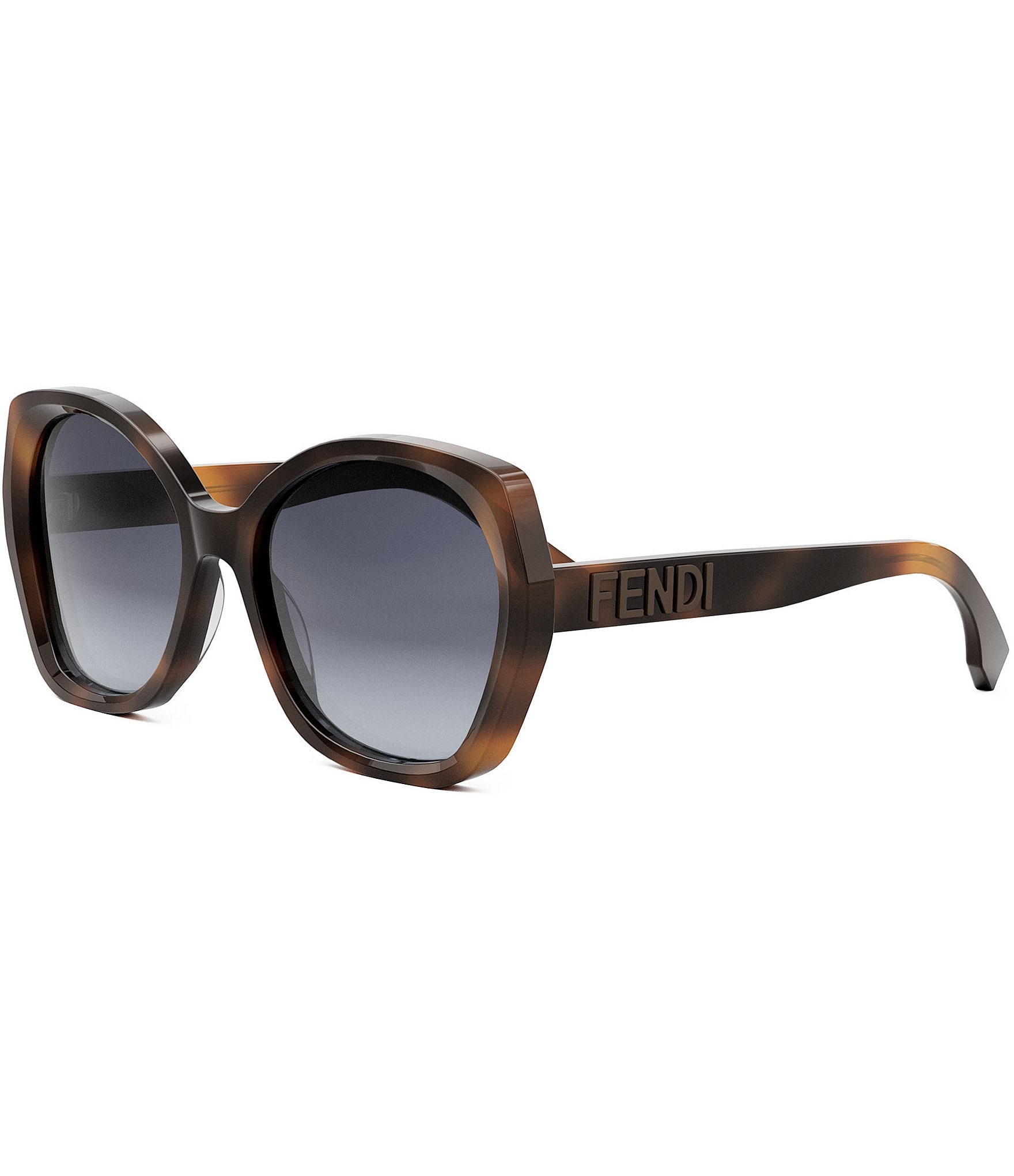 FENDI Women s Lettering 57mm Havana Butterfly Sunglasses Dillard s