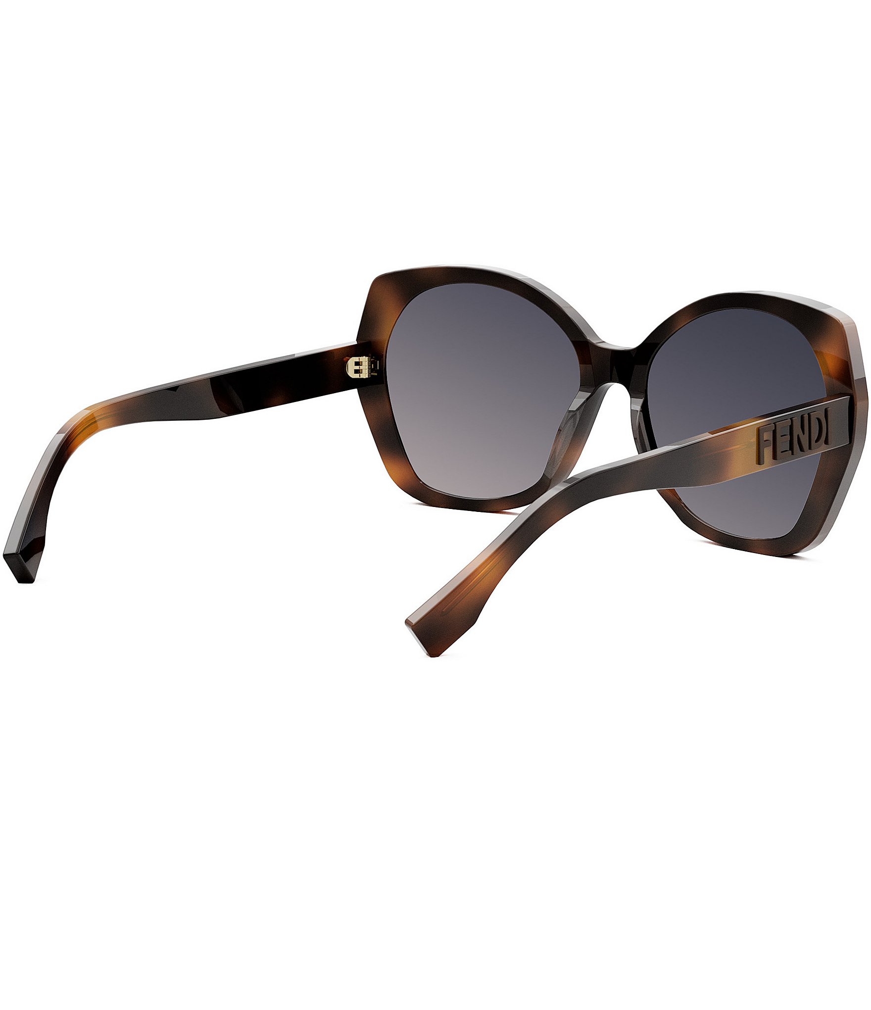 FENDI Women's Lettering 57mm Havana Butterfly Sunglasses