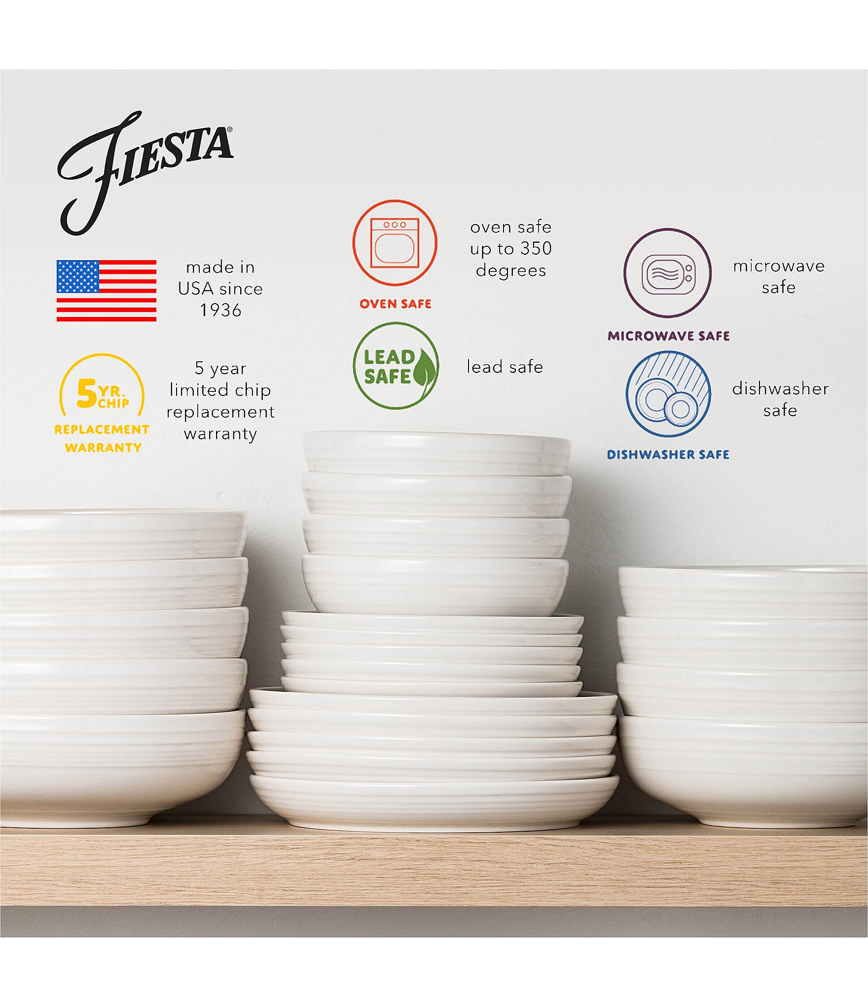 Fiesta Bistro Coupe 12-Piece Dinnerware Set, Service for 4