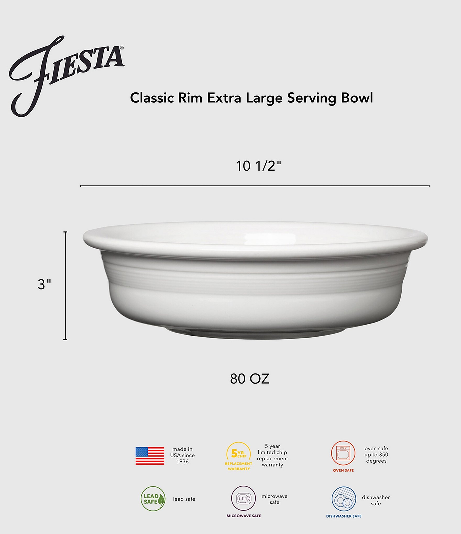 Fiesta 2-qt. Ceramic Serving Bowl