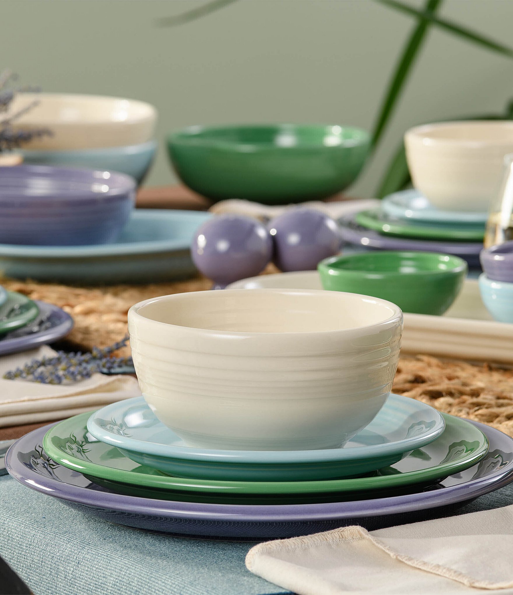 Fiesta Bistro Coupe 12-Piece Mixed Vibrant Dinnerware Set, Service for 4