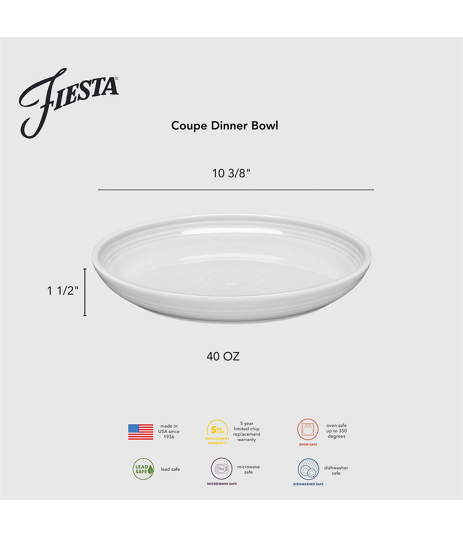 Fiesta Coupe 10 3/8 Inch Dinner Plate 40-oz