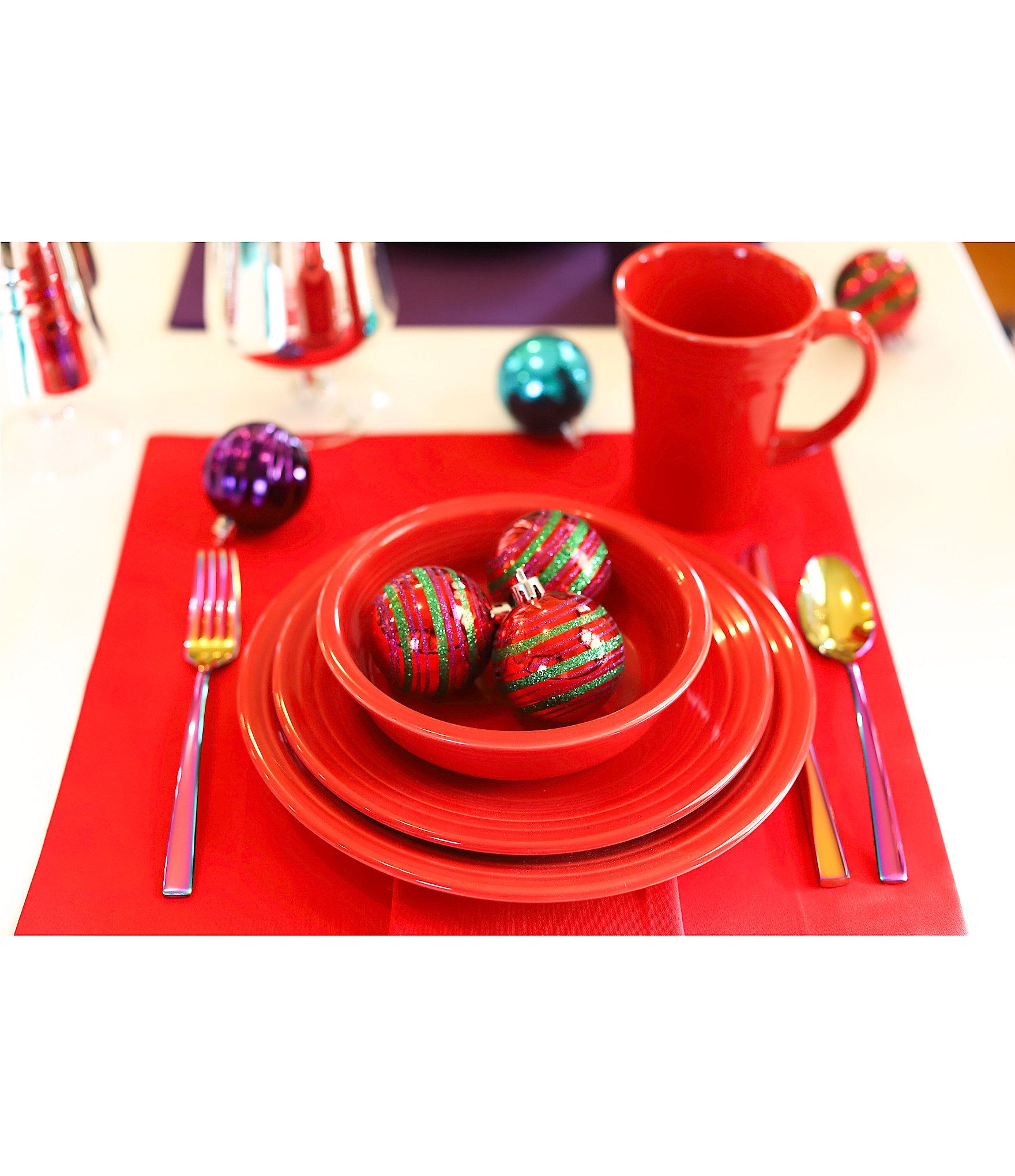 Fiesta Classic Rim 3pc Place Setting, Service For 1