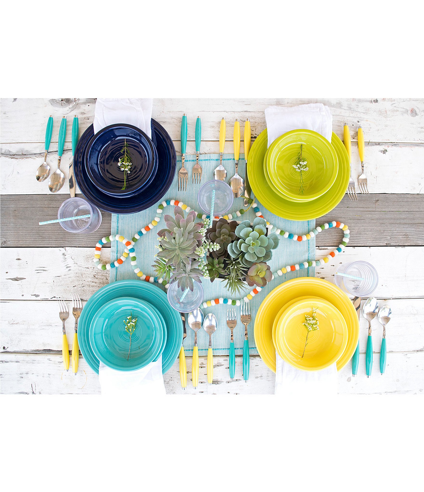 Fiesta Classic Rim 3pc Place Setting, Service For 1