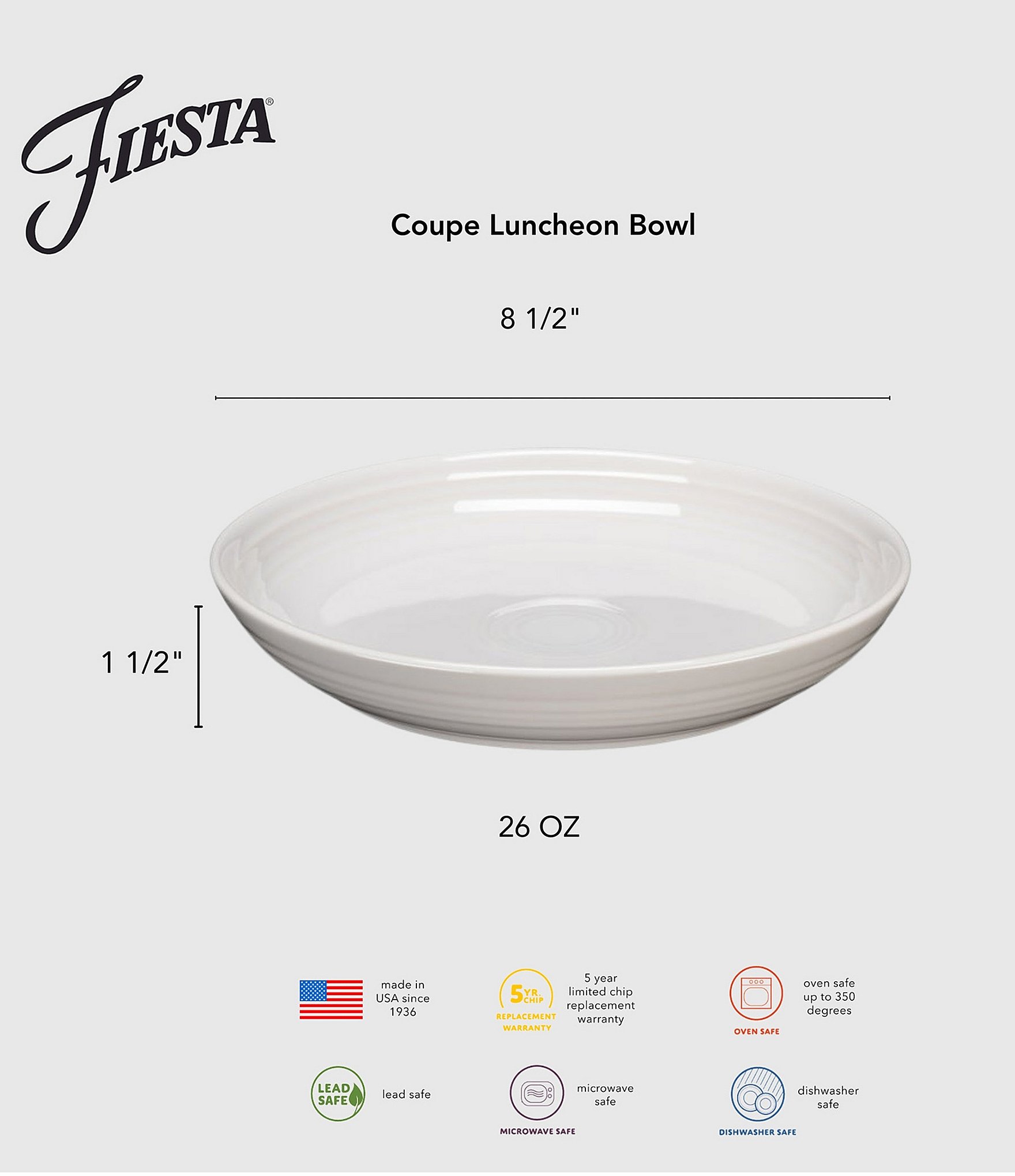 Fiesta Coupe Luncheon Bowls, Set of 4