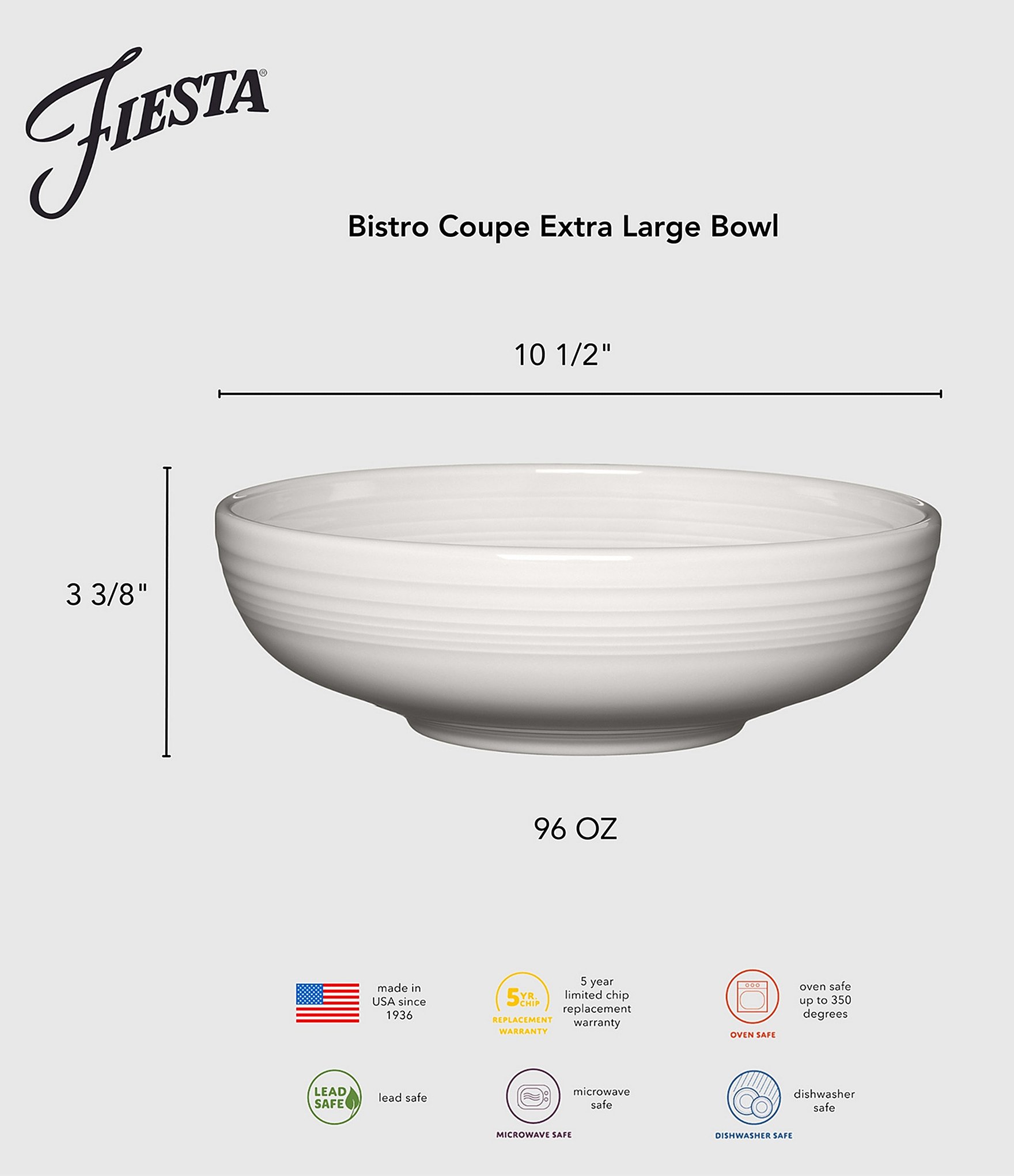 Fiesta Extra Large 3-qt. Bistro Bowl