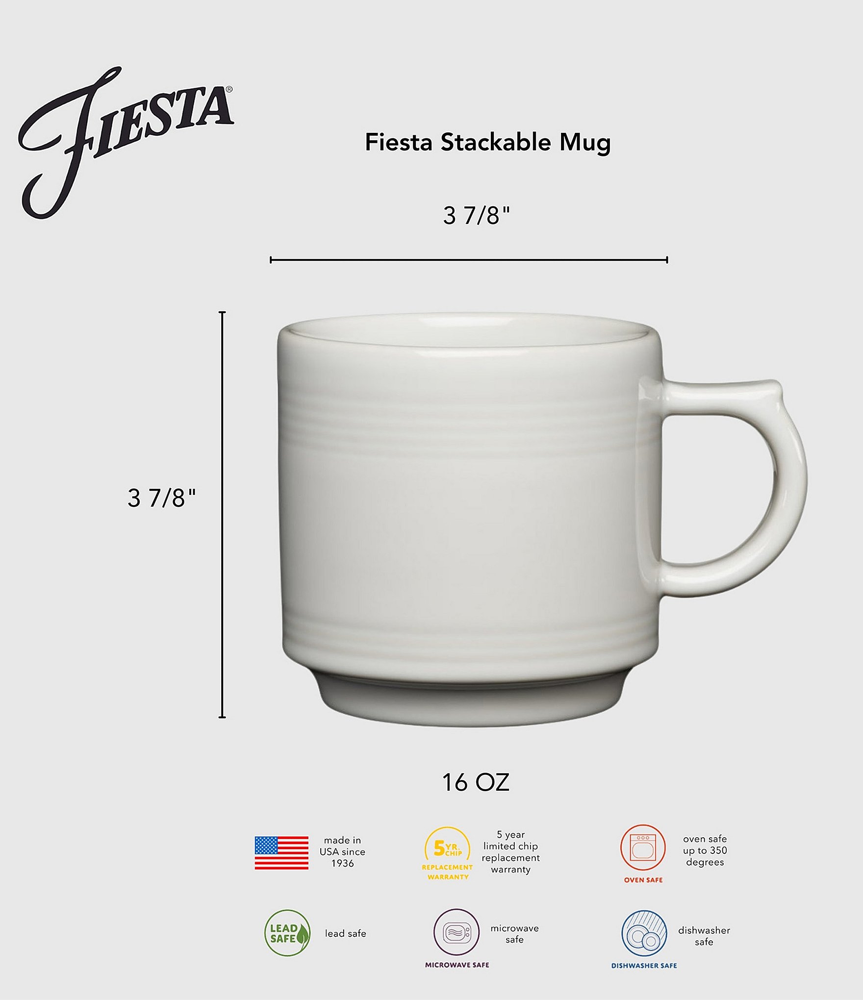 Fiesta Mixed Stackable Mugs, Set of 4