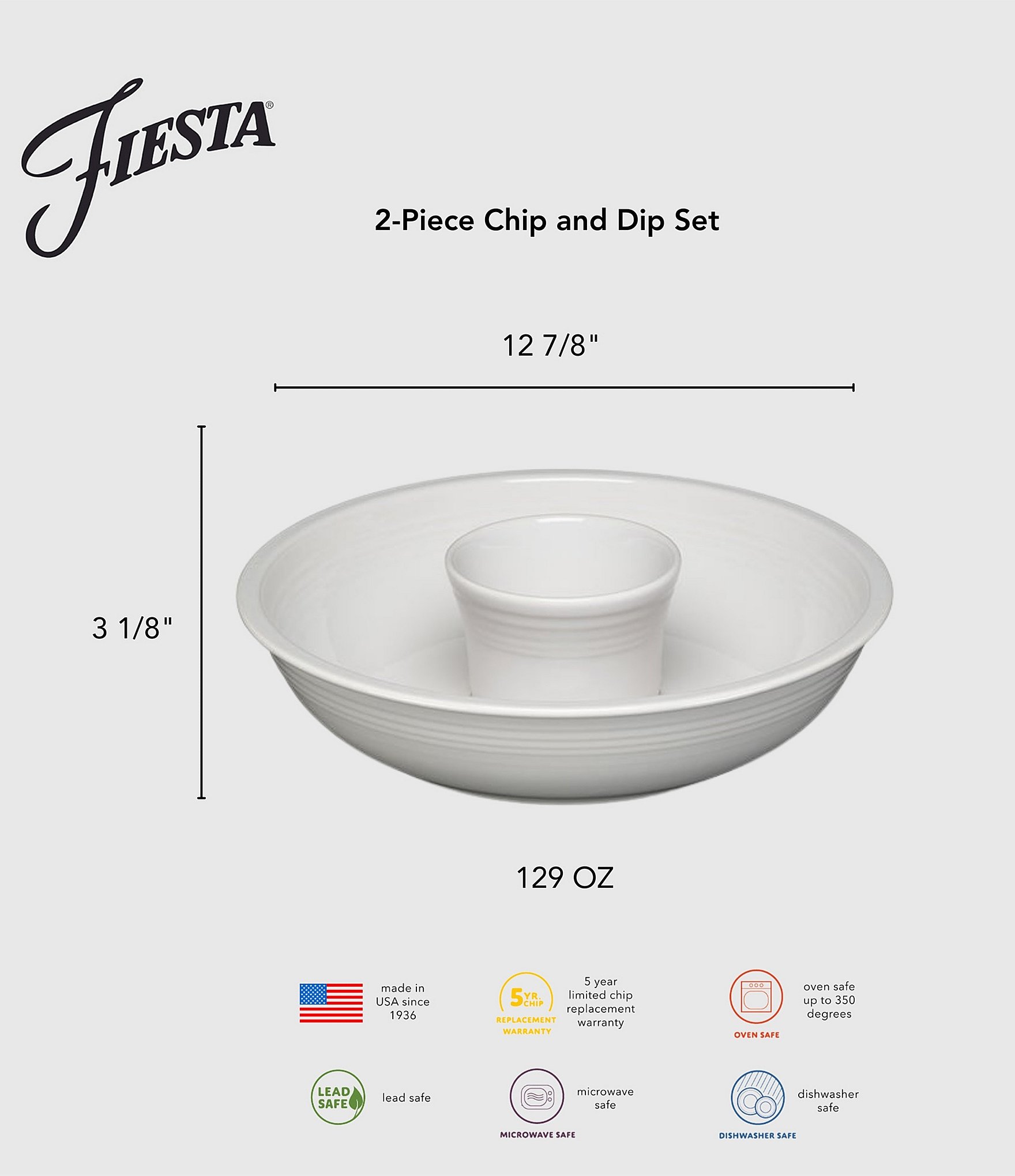 Fiesta 2-Piece Chip-N-Dip Set