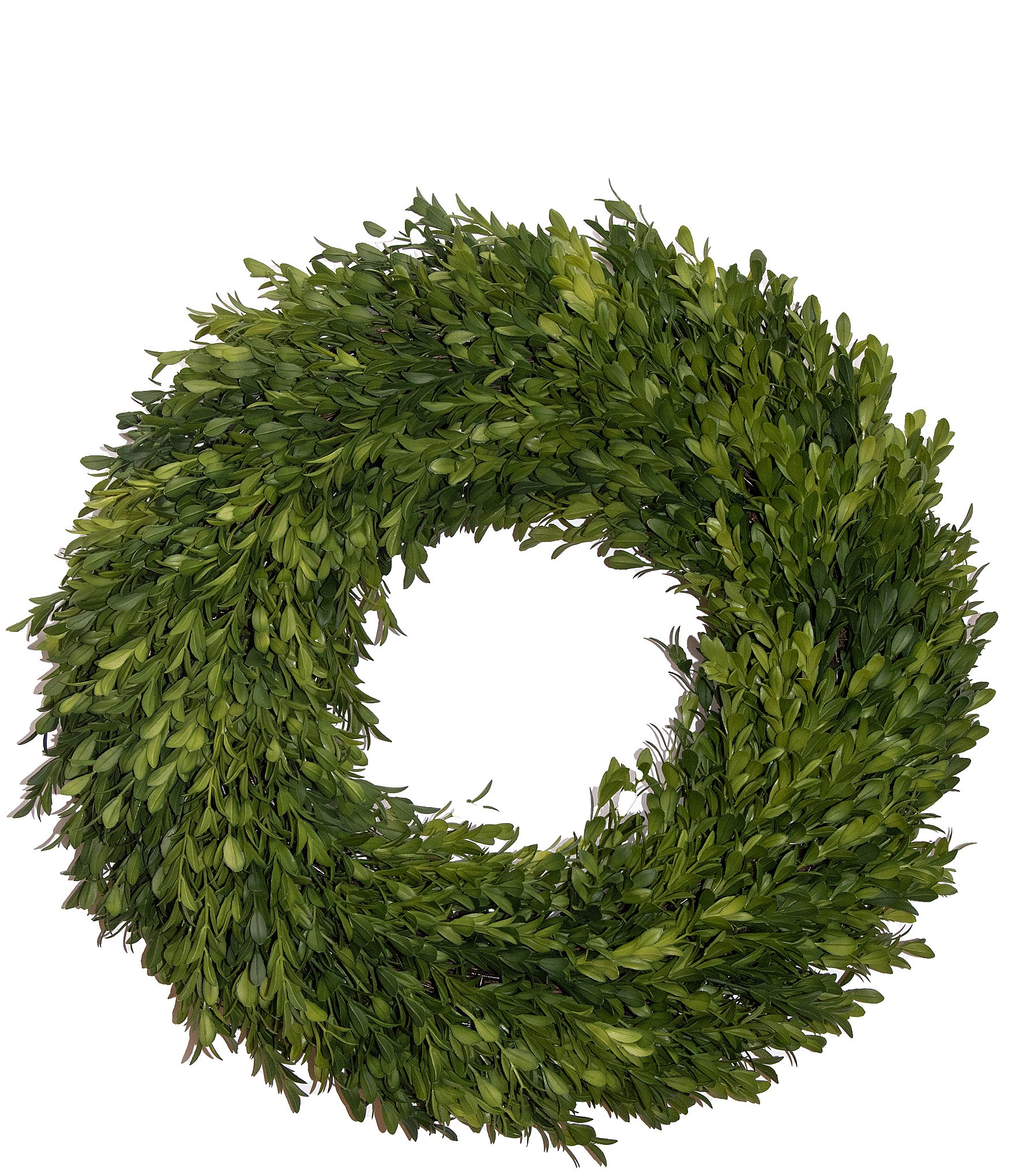 Fig & Dove 18#double; Round Boxwood Wreath