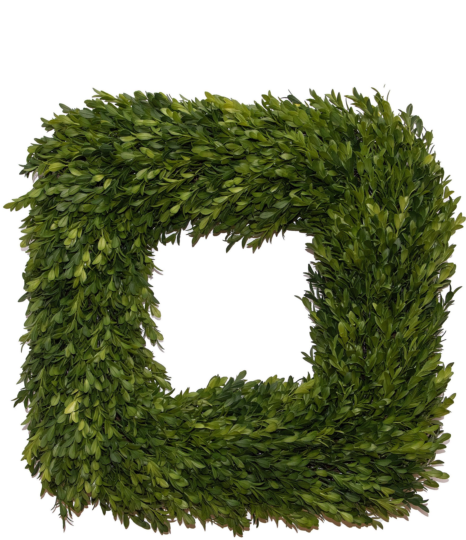 Fig & Dove 18#double; Square Boxwood Wreath