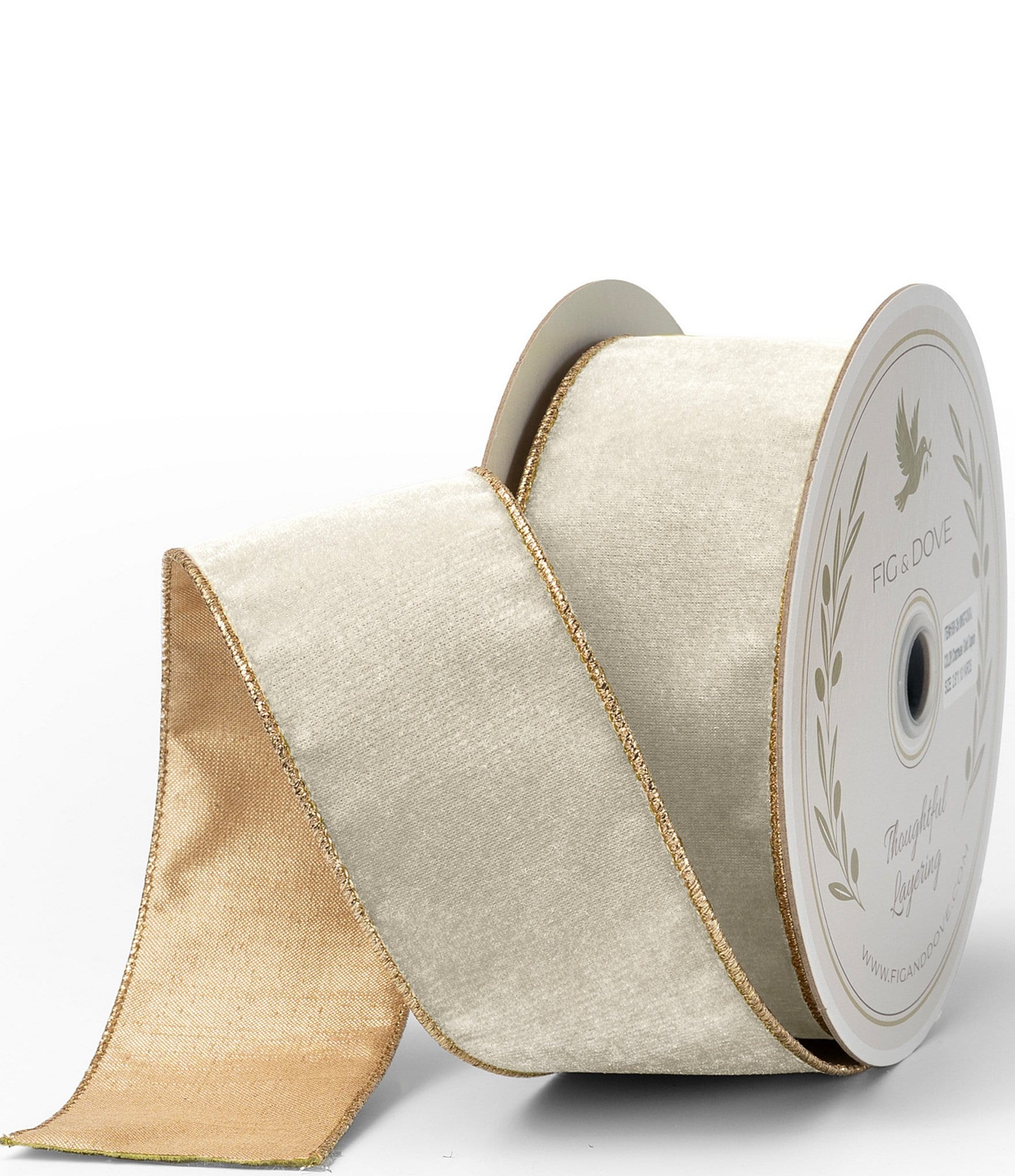 Fig & Dove 2.5#double; Velvet Decorative Ribbon