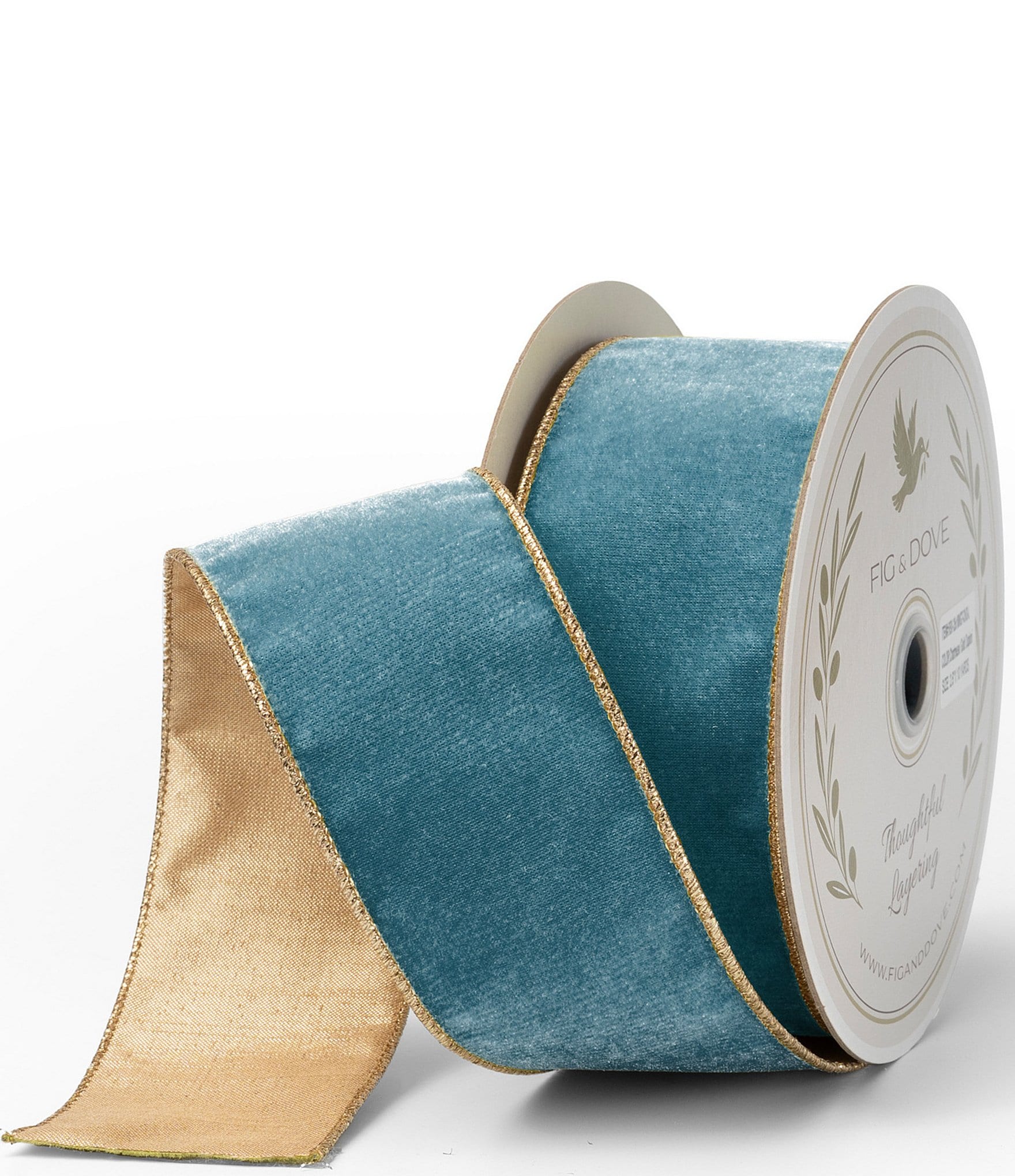 Fig & Dove 2.5#double; Velvet Decorative Ribbon