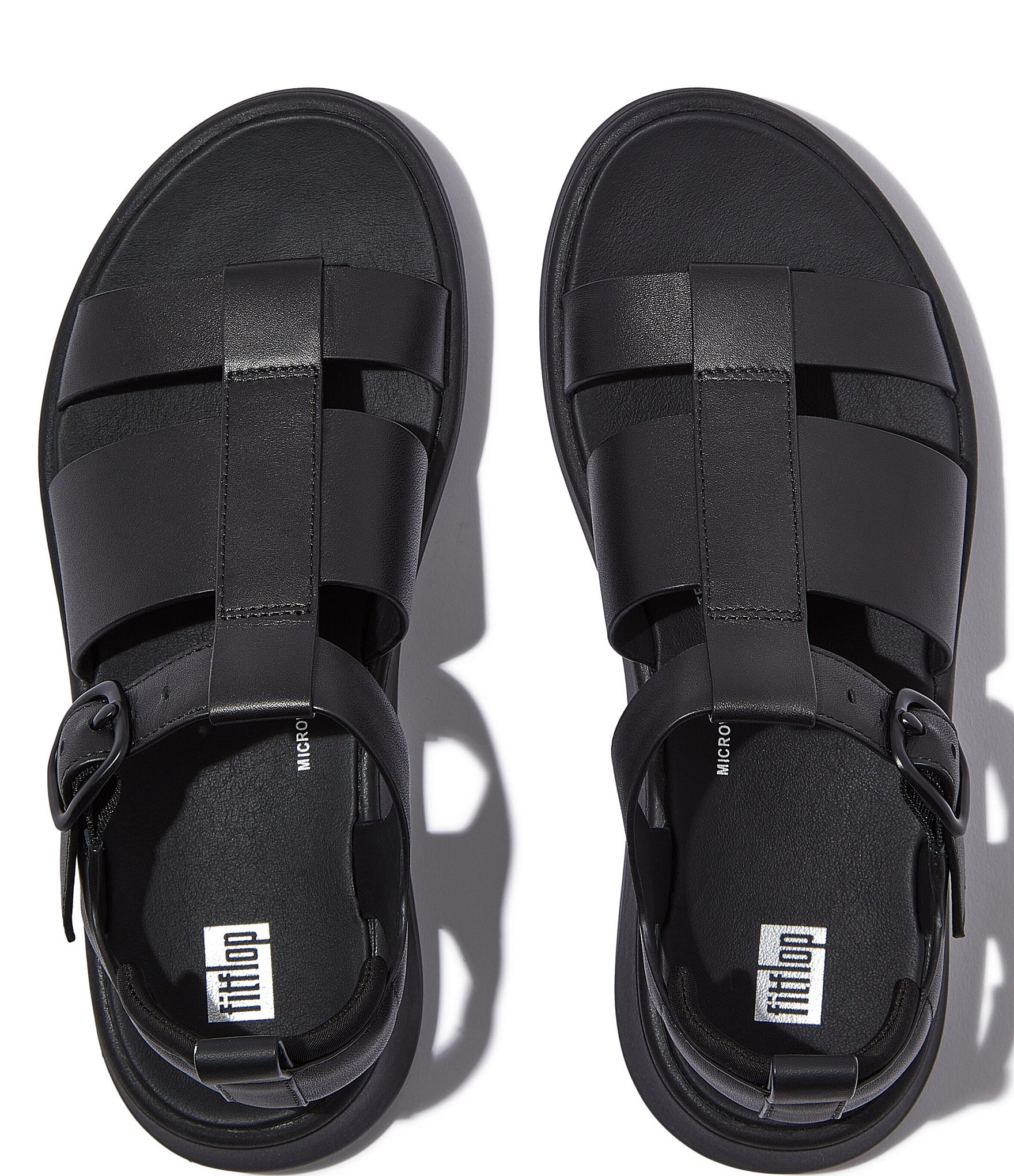 FitFlop F-Mode Leather Platform Fisherman Sandals