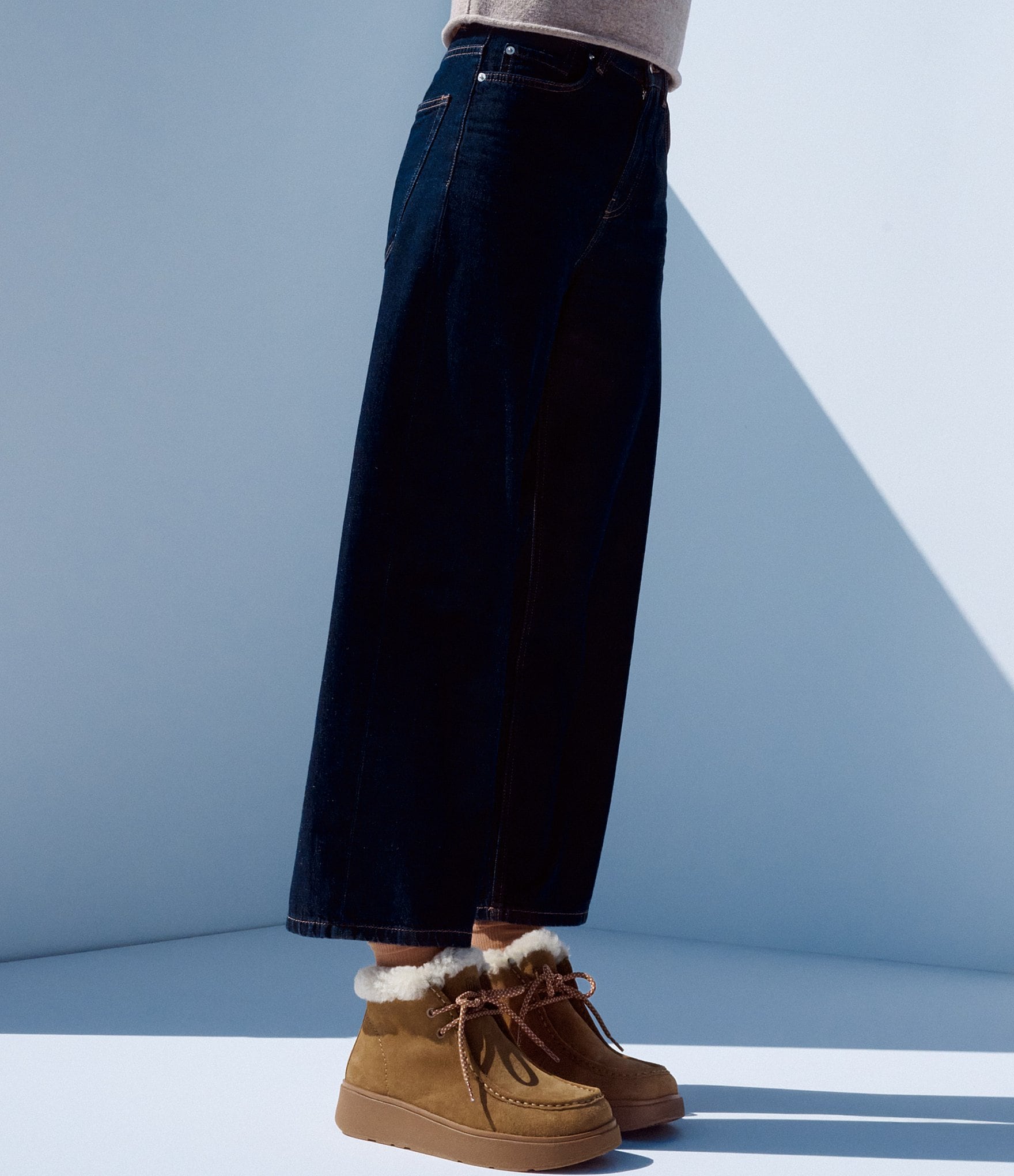 FitFlop Gen-FF Suede Shearling Lace Up Booties