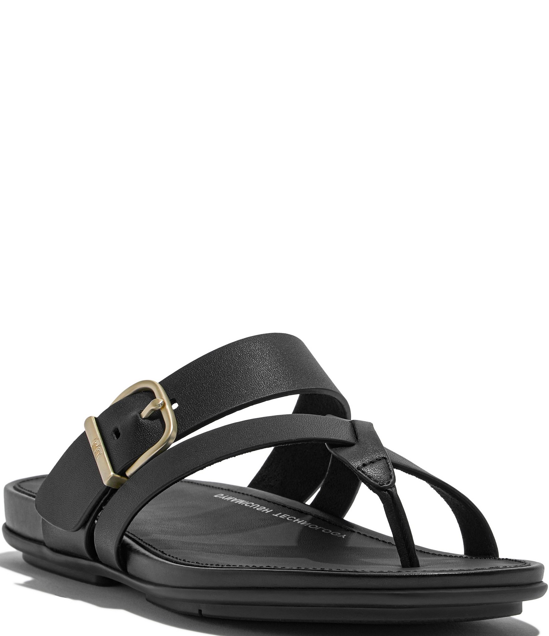 FitFlop Gracie Buckle Leather Strappy Toe Post Sandals | Dillard's