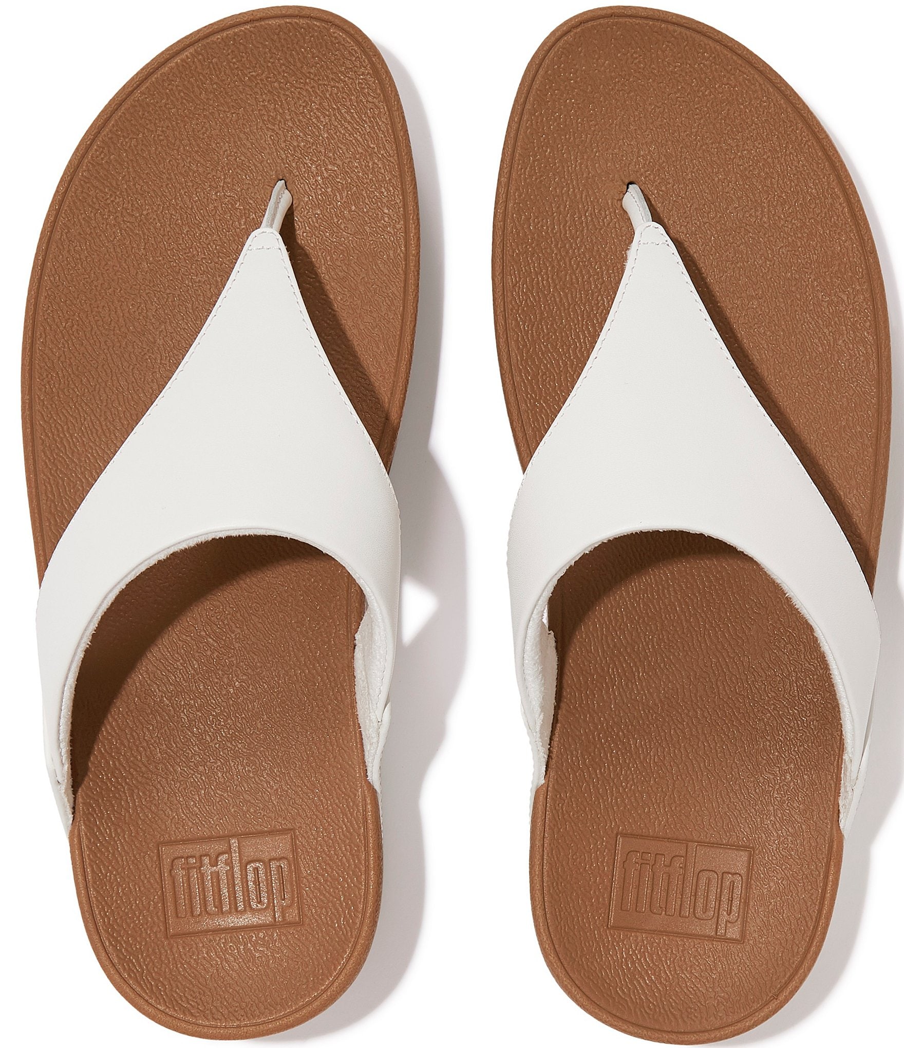 FitFlop Lulu Leather Platform Thong Wedge Sandals