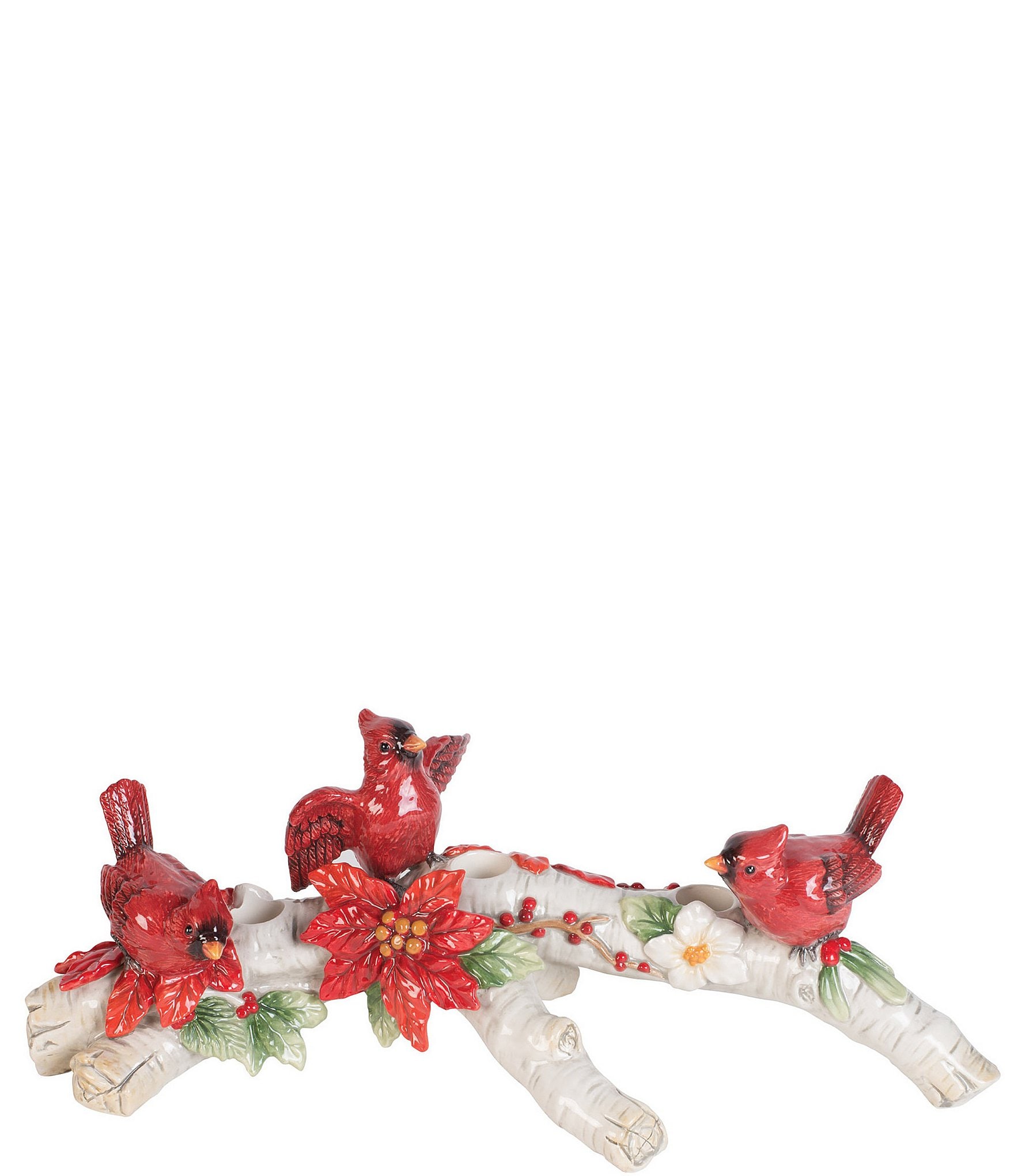 Fitz and Floyd Cardinal Christmas Cardinal Candelabra