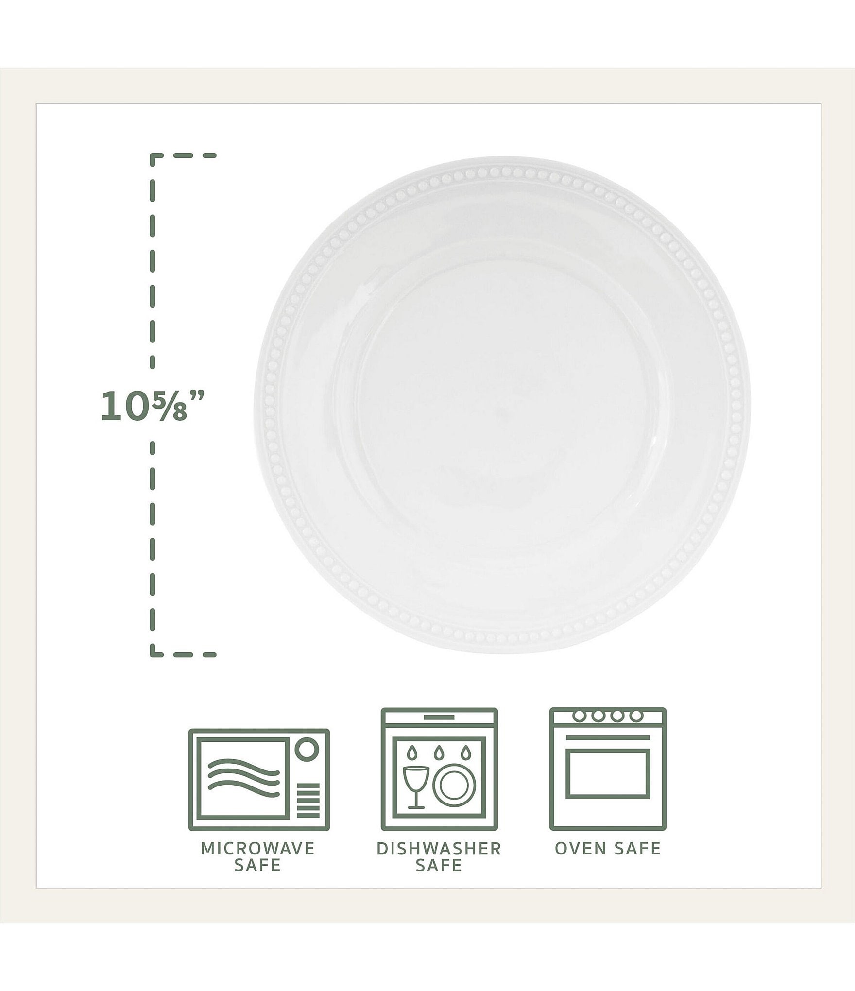 Fitz and Floyd Everyday White Beaded 16-Piece Dinnerware Set