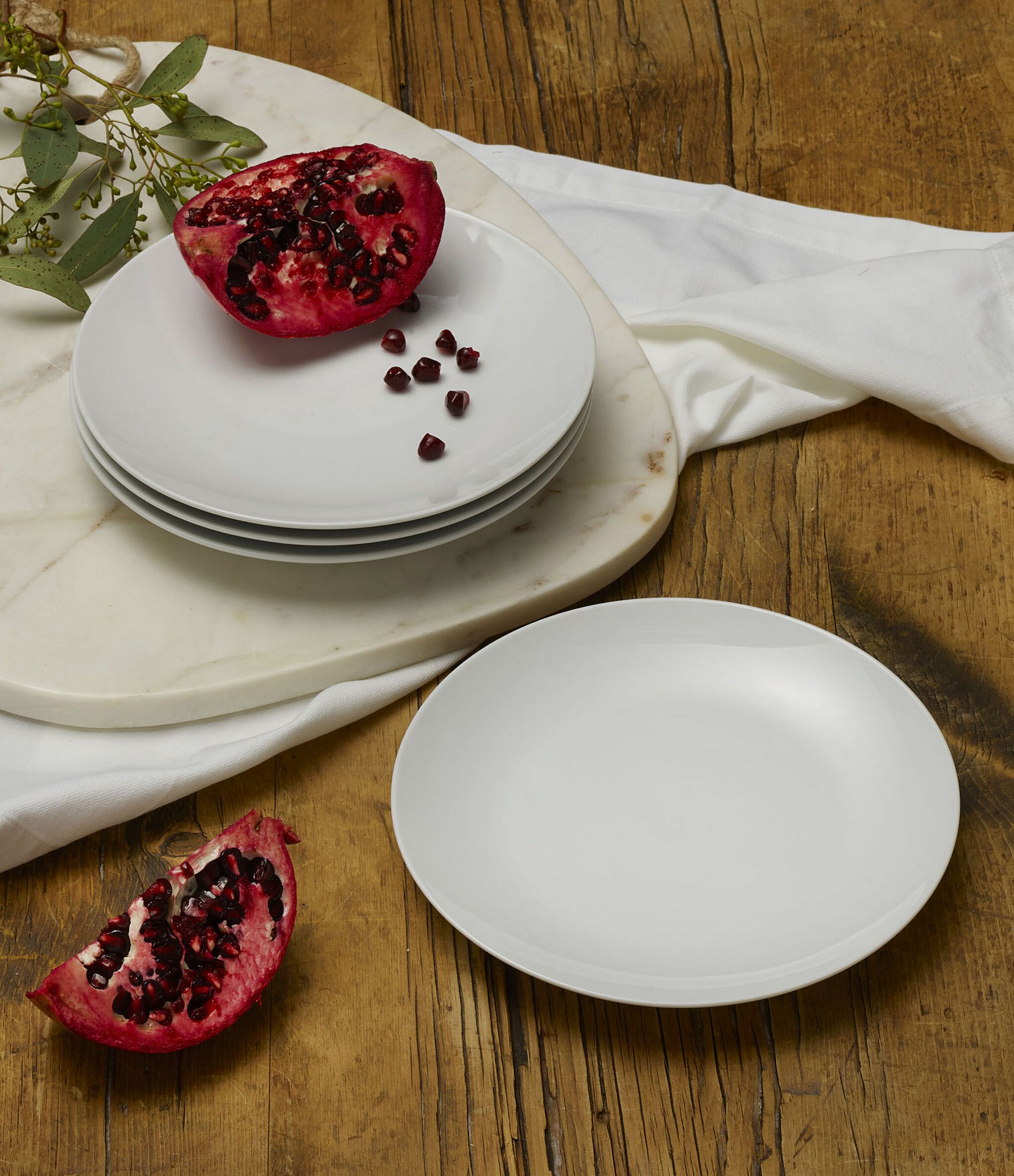 Fitz and Floyd Everyday White Coupe Salad Plates, Set of 4